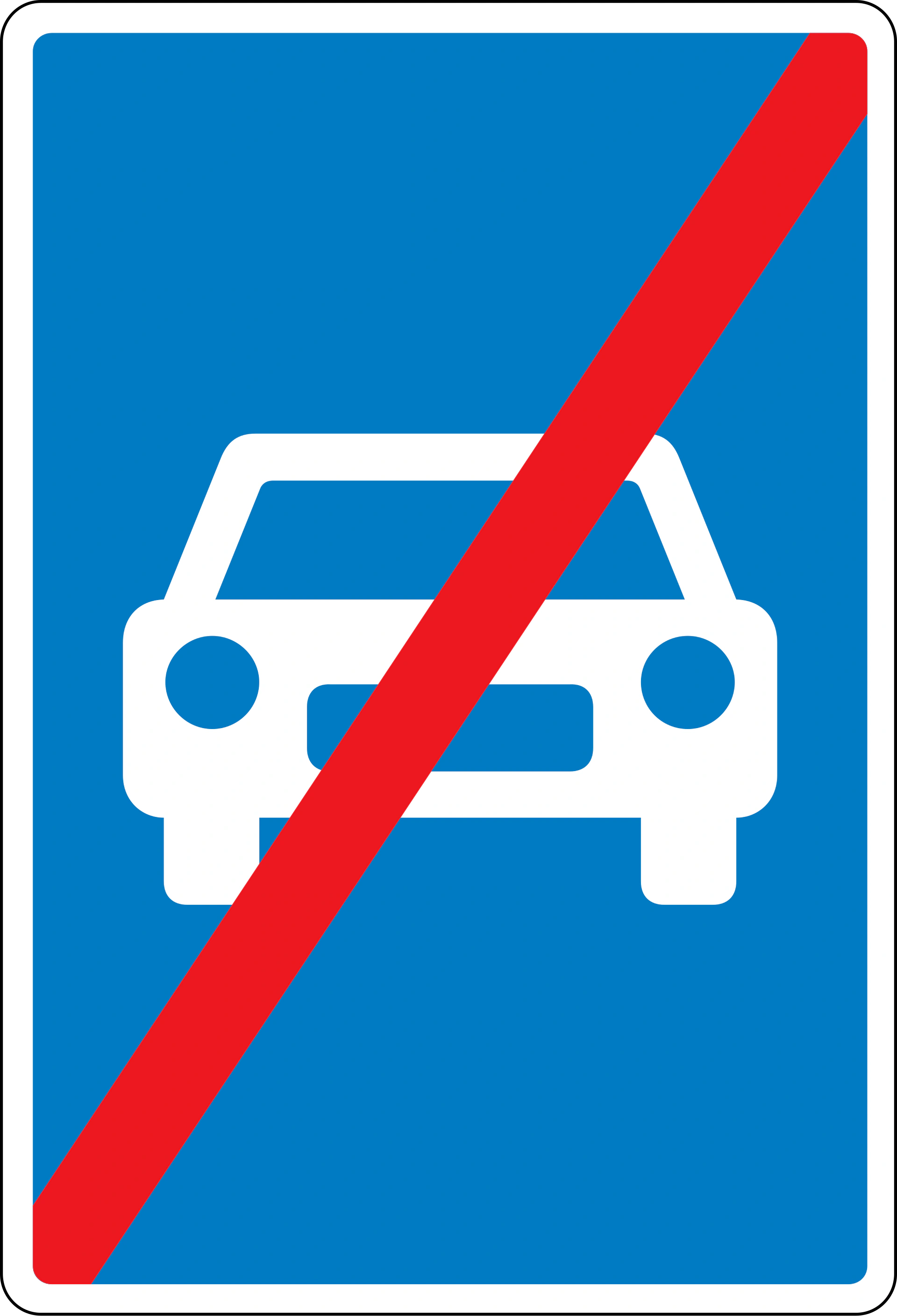 E45 - Ende der Autobahn Verkehrsschild