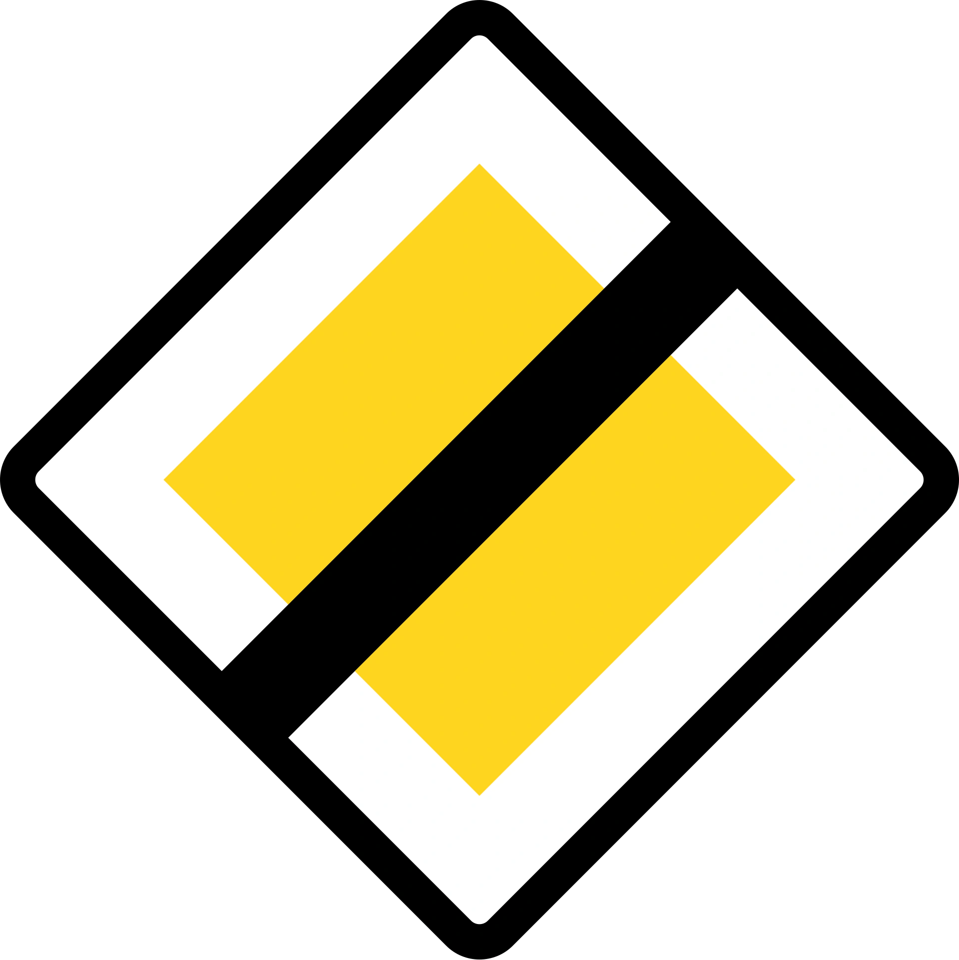 B17 - Ende der Vorfahrtsstraße Verkehrsschild