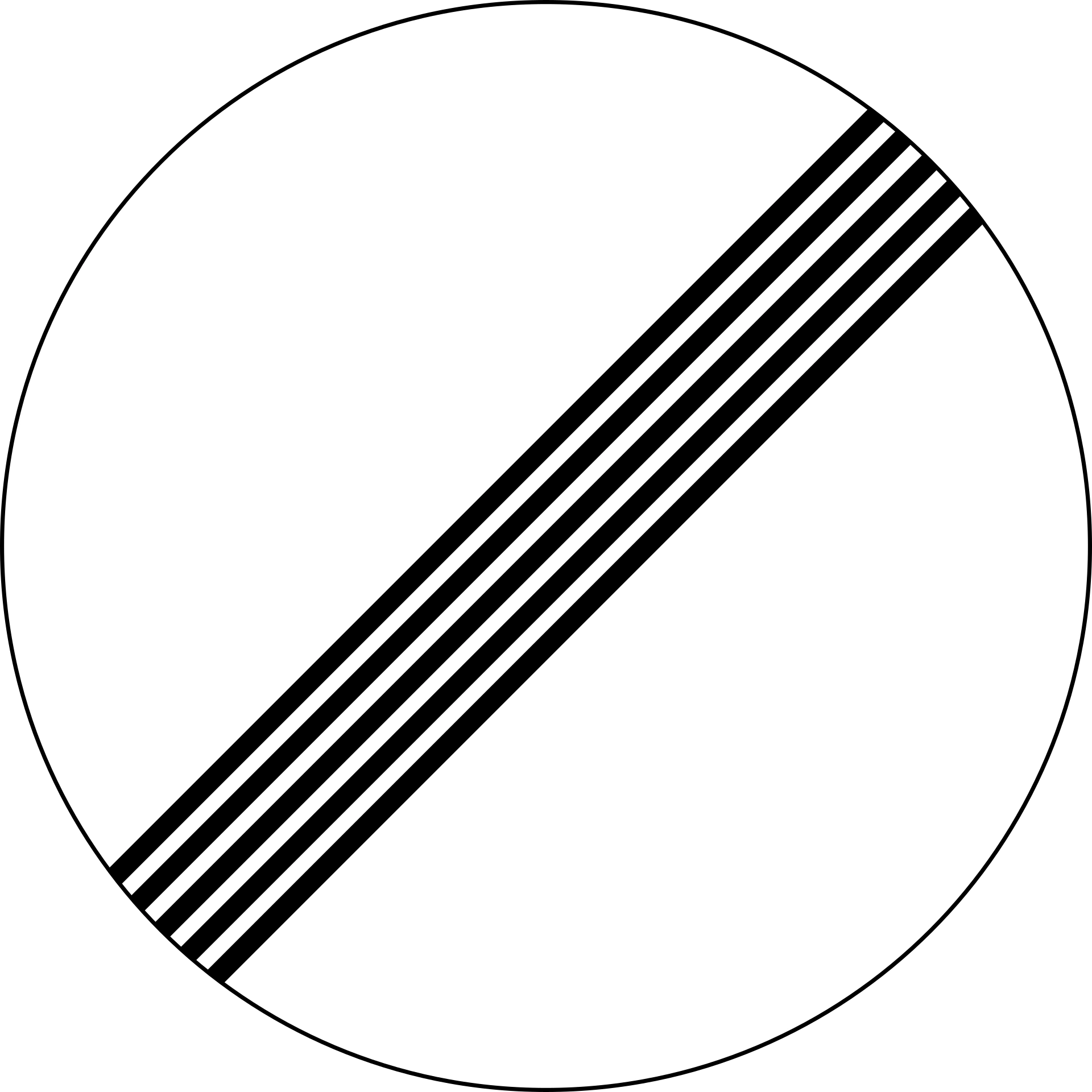 C59 - Ende des Verbots Verkehrsschild