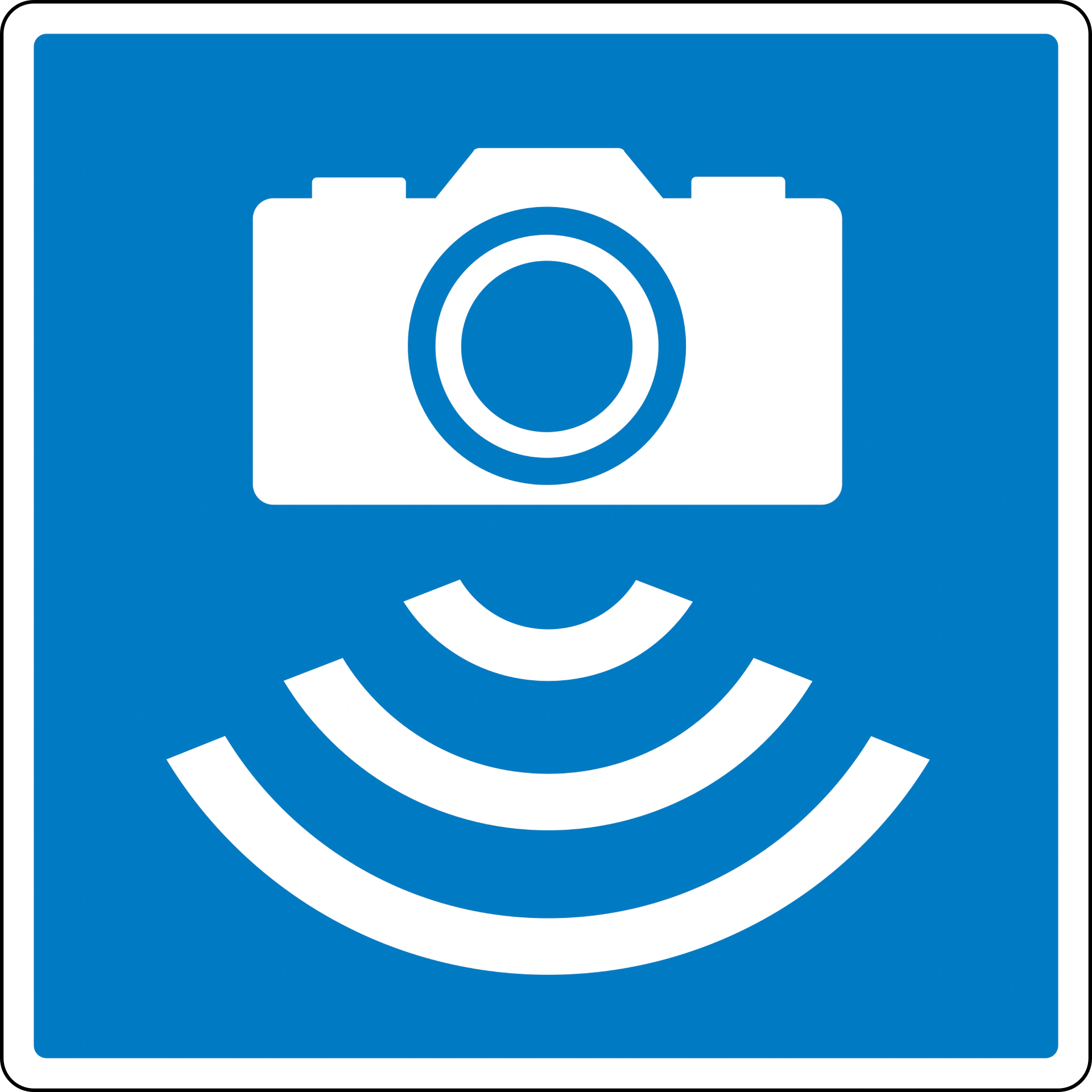 E90 - Überwachungskamera im Straßenverkehr Verkehrsschild