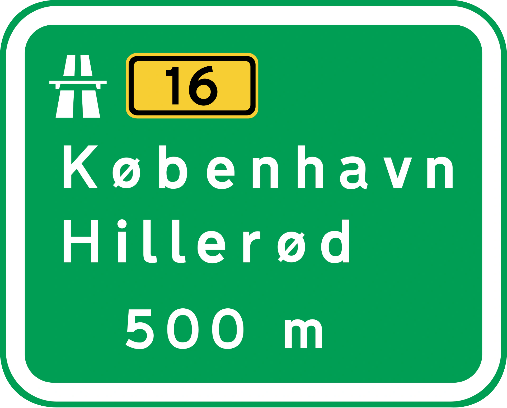 I17 - Ausfahrt zu einer anderen Autobahn in 500m Verkehrsschild