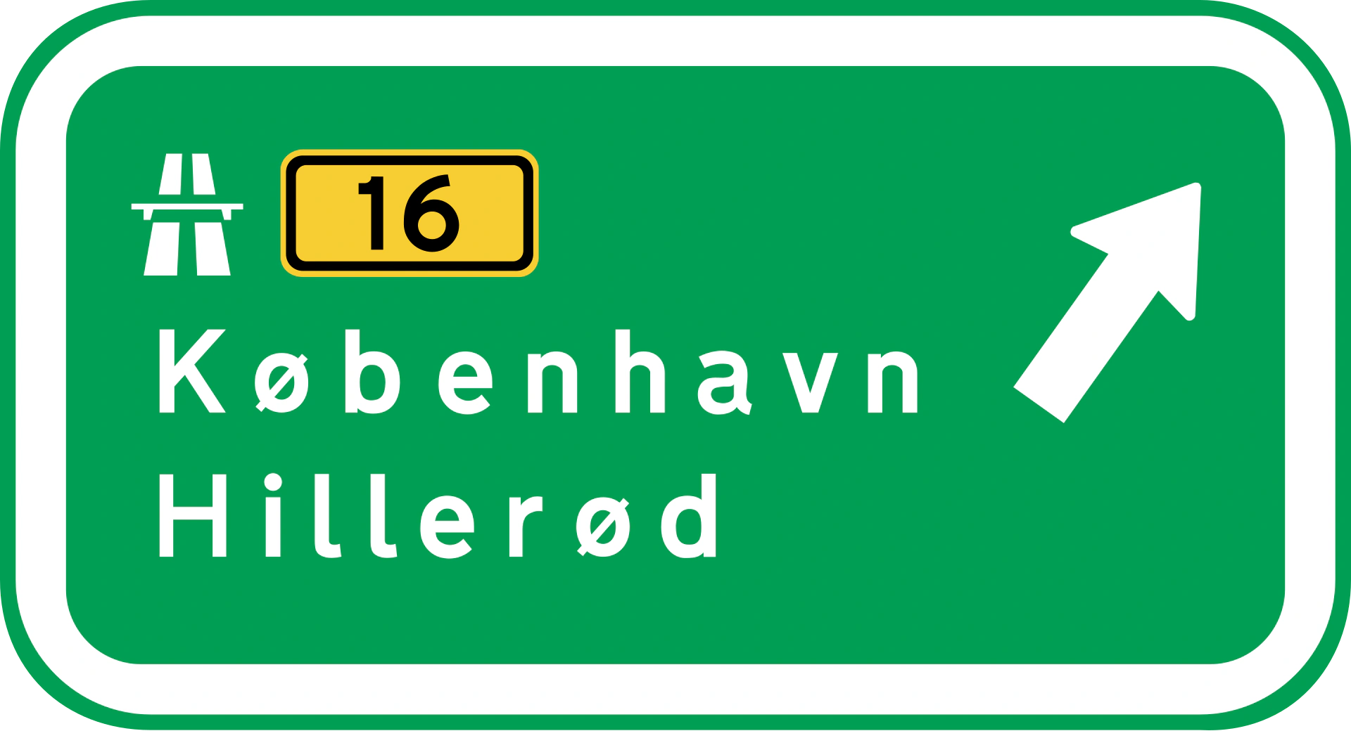 I16 - Ausfahrt zu einer anderen Autobahn Verkehrsschild