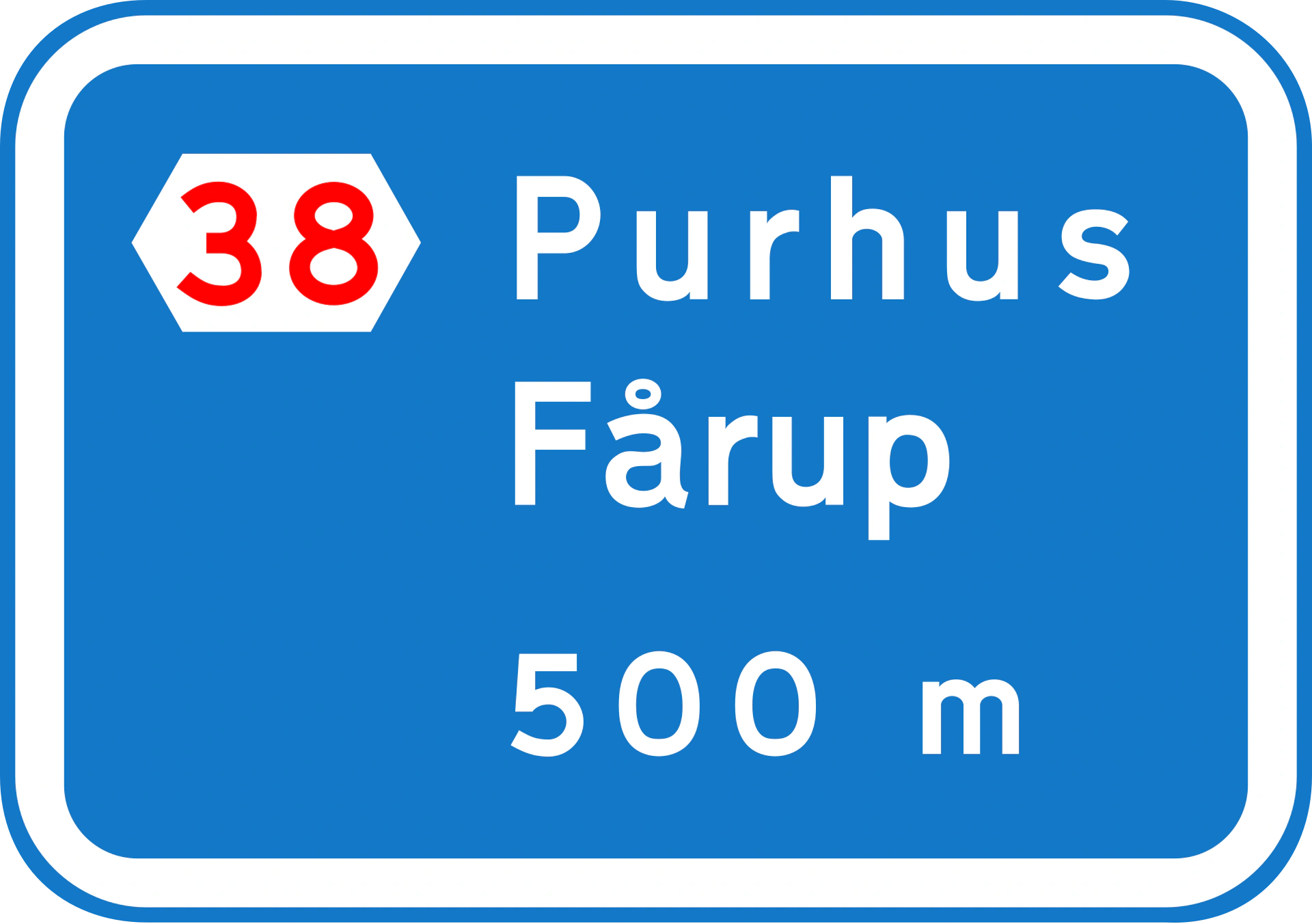 I12 - Ausfahrt in 500 m Verkehrsschild