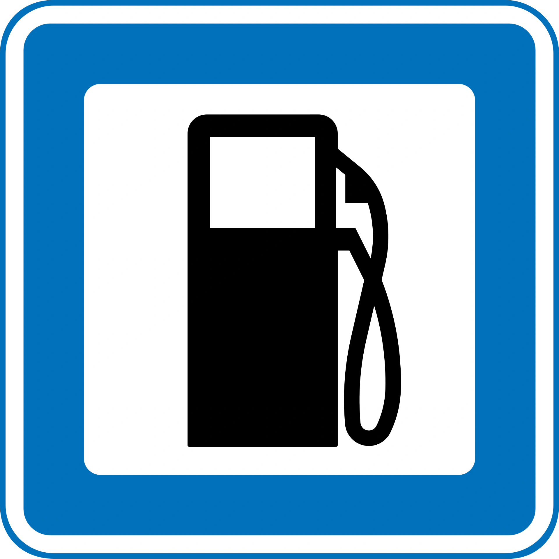 M24 - Tankstelle Verkehrsschild