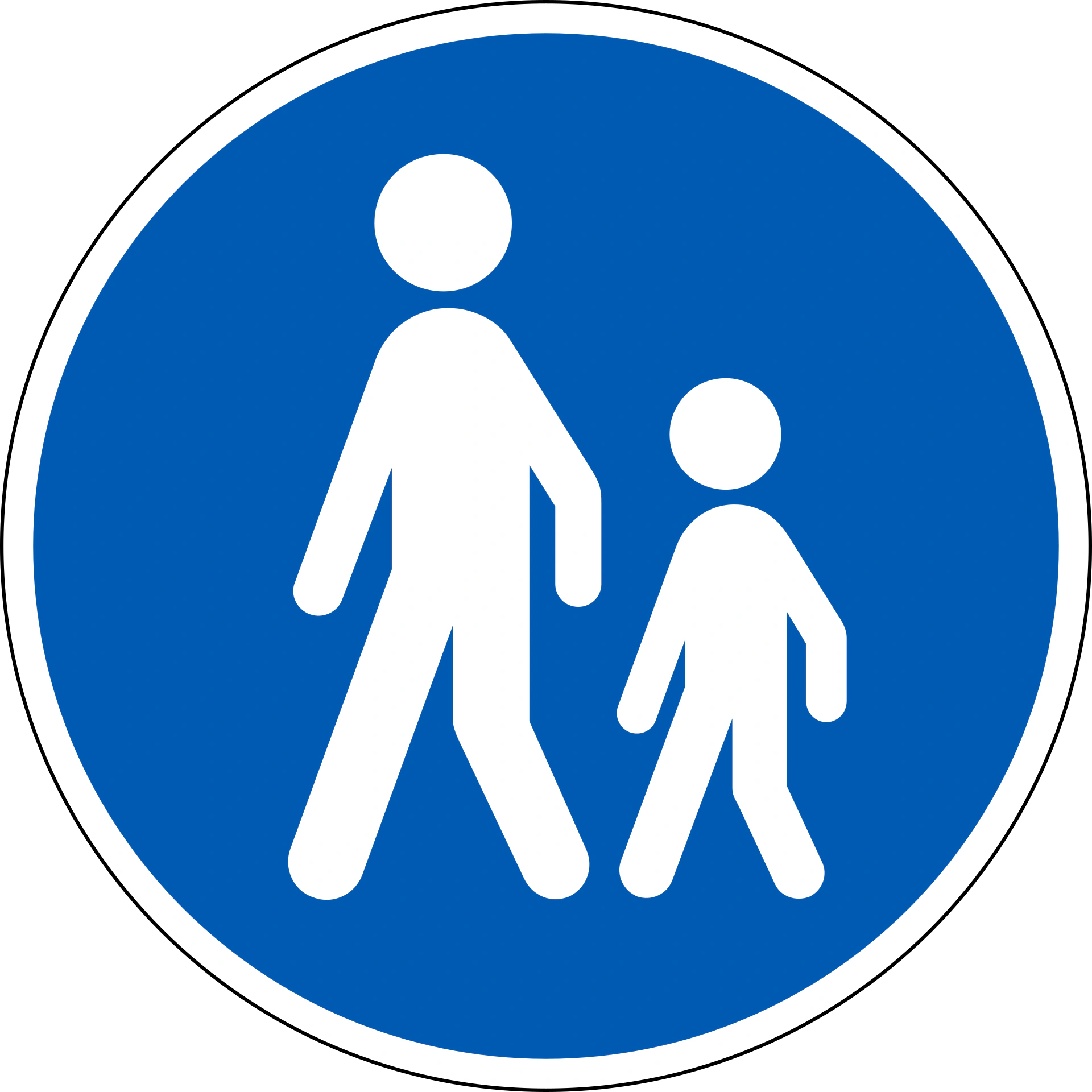 D22 - Fußweg Verkehrsschild