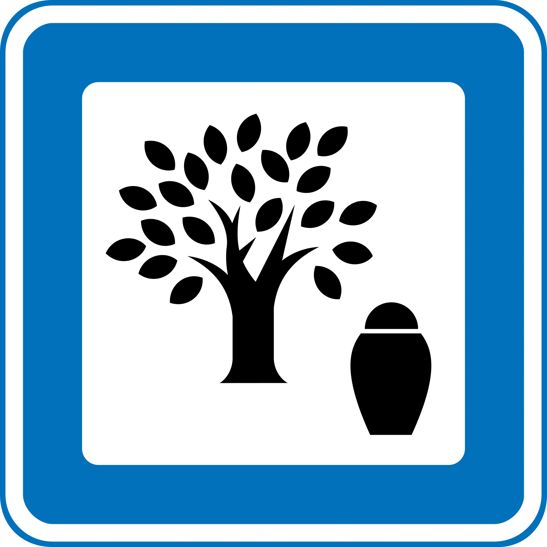 M146 - Friedhof (Asche) Verkehrsschild