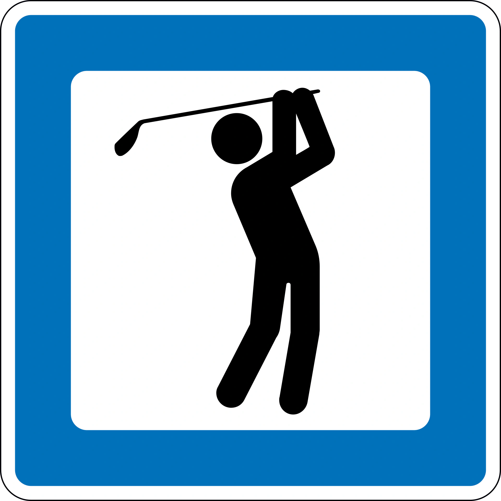 M36 - Golfplatz Verkehrsschild