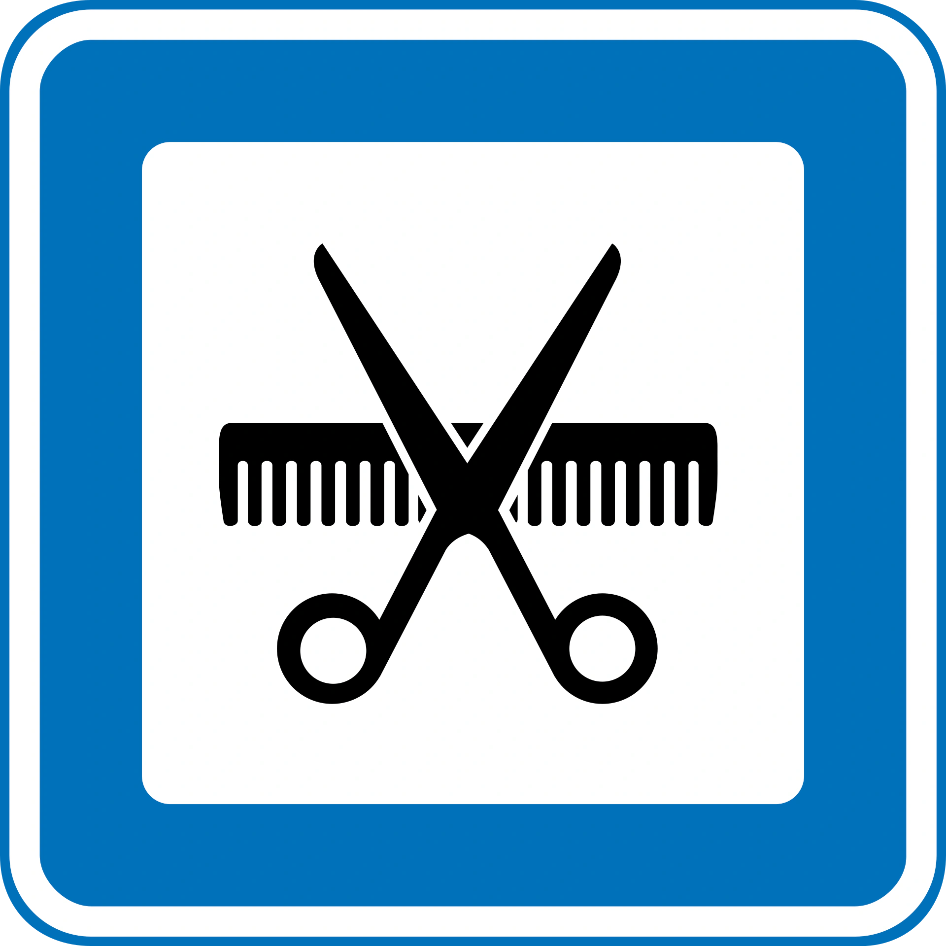 M105 - Friseur Verkehrsschild