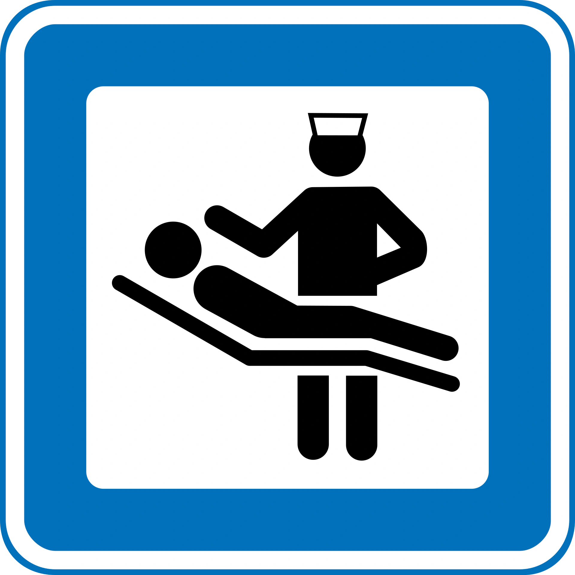 M128 - Krankenhaus Verkehrsschild