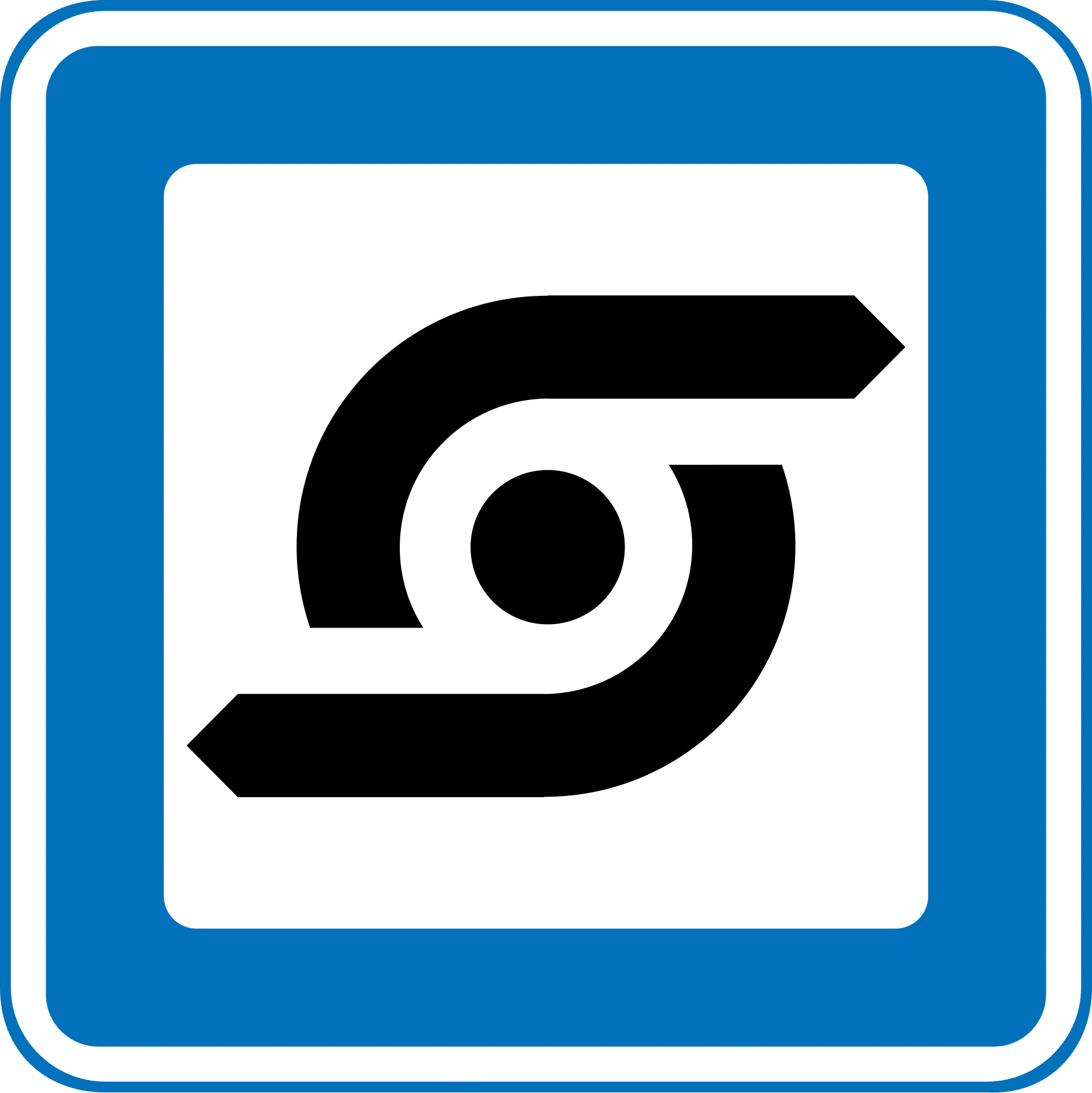 M18 - Verkehrsknotenpunkt (öffentlicher Nahverkehr) Verkehrsschild