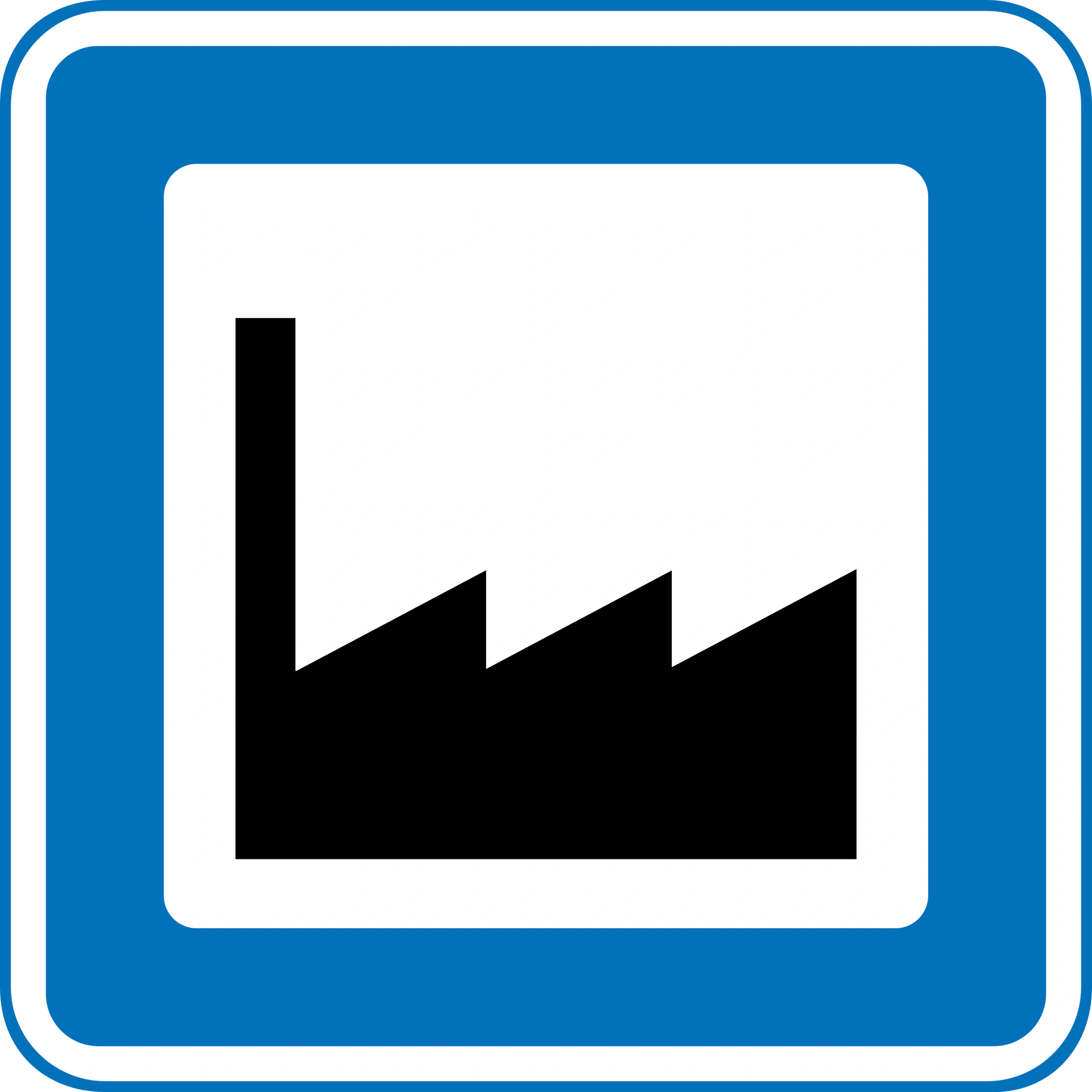 M57 - Industriegebiet Verkehrsschild