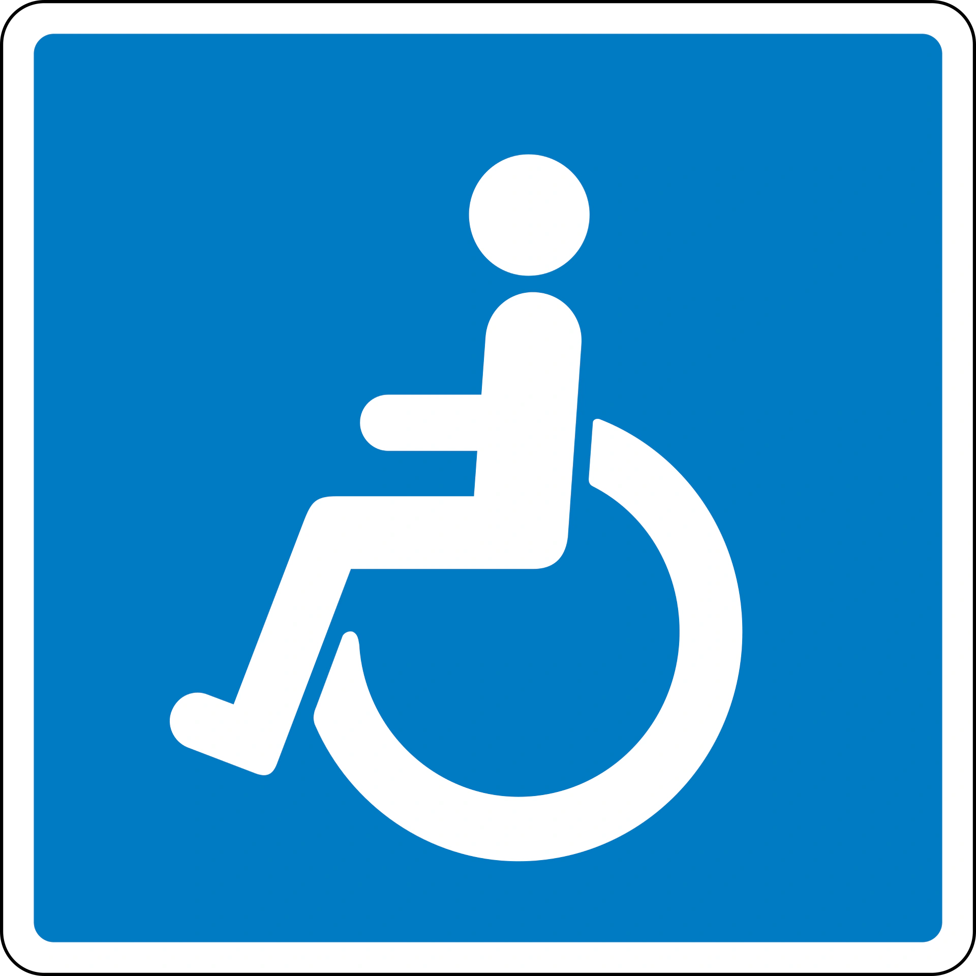 E23 - Sonderzeichen für Behinderte Verkehrsschild