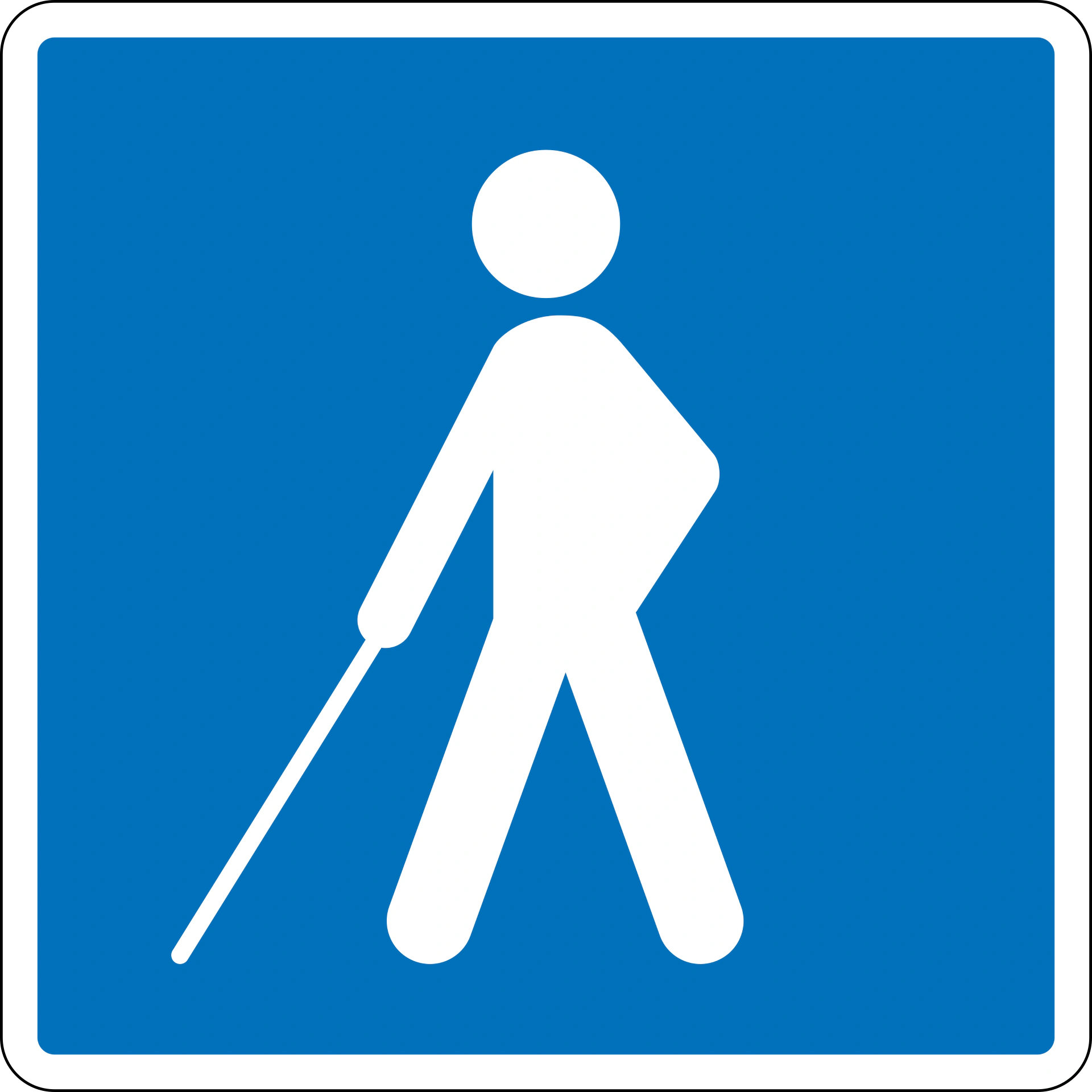 E24 - Anweisungen für Sehbehinderte Verkehrsschild
