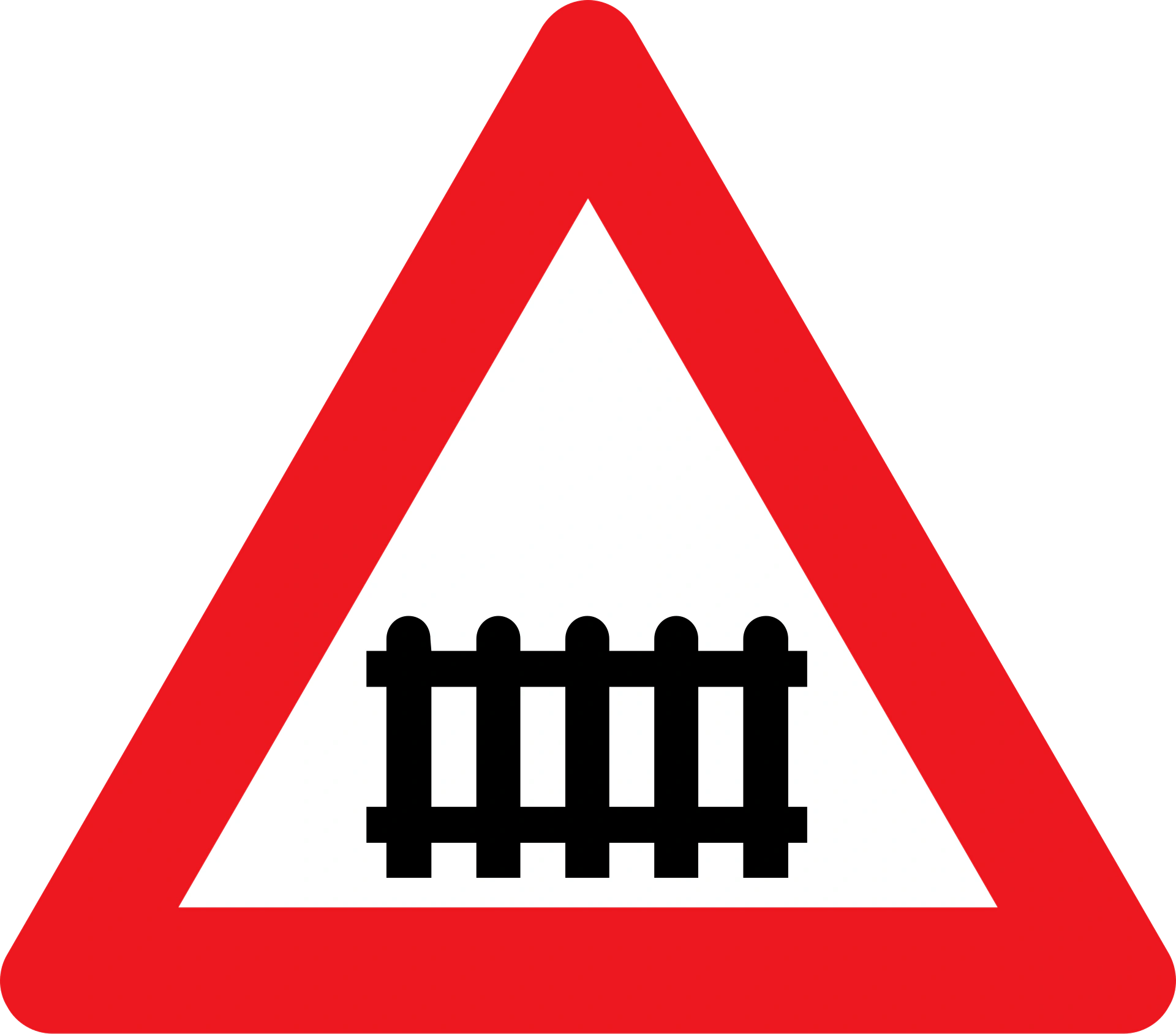 A73 - Bahnübergang mit Schranken Verkehrsschild