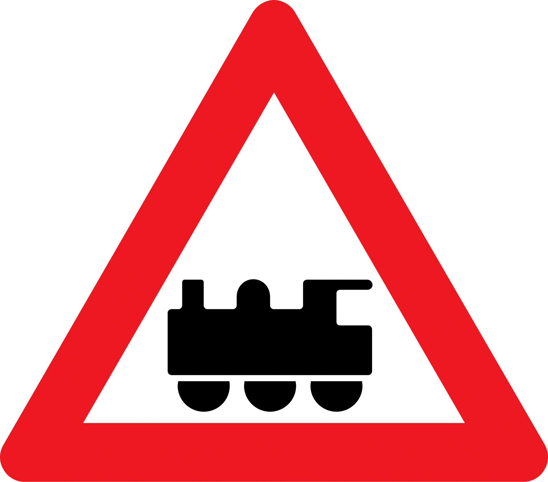 A72 - Bahnübergang ohne Schranken Verkehrsschild