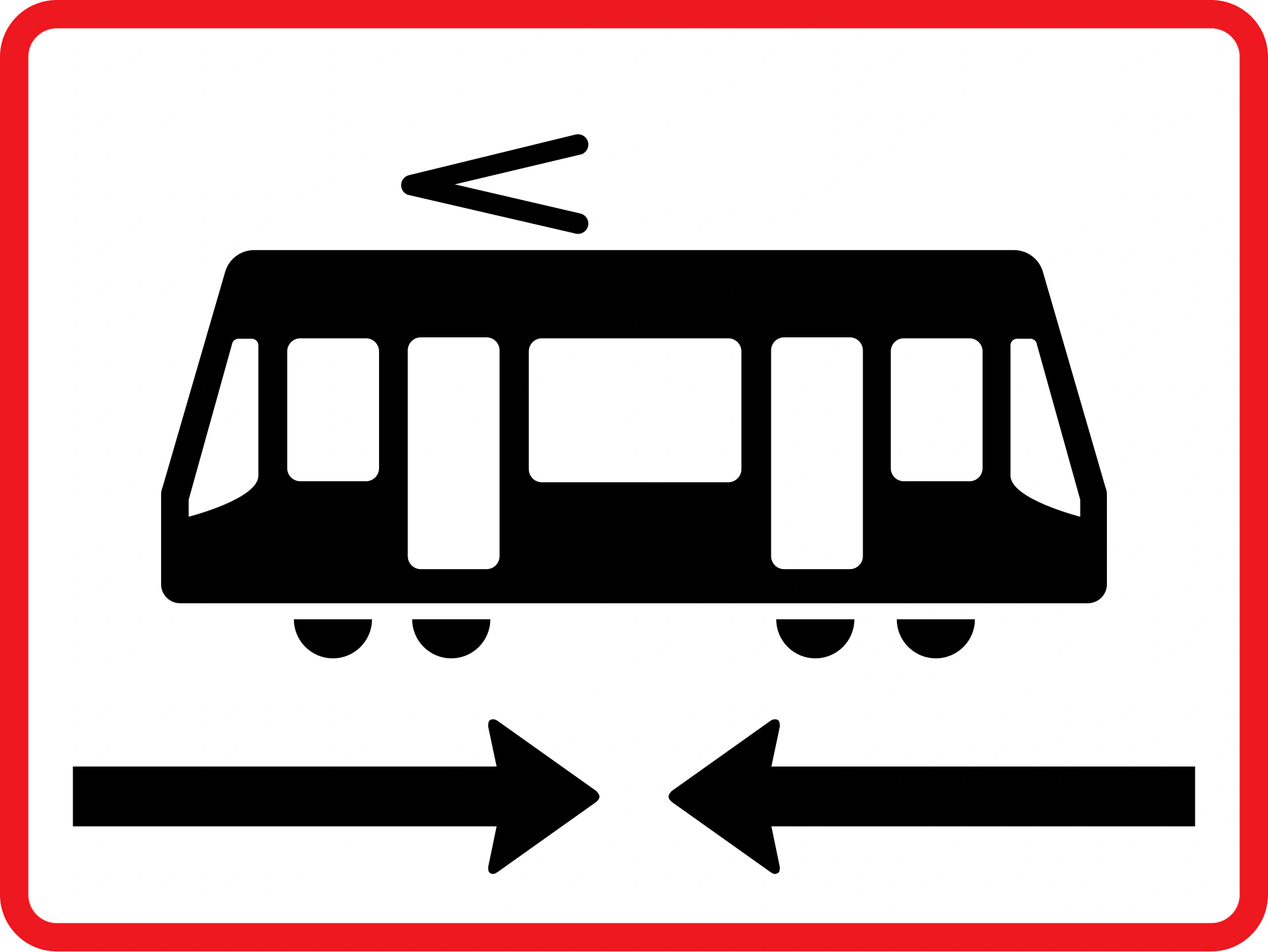 UB11.3 - Schienenbahnan kreuzung Verkehrsschild