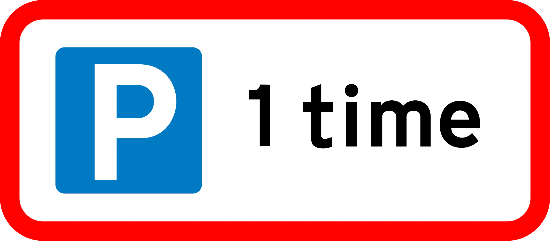UC33 - Eingeschränktes Parken Verkehrsschild