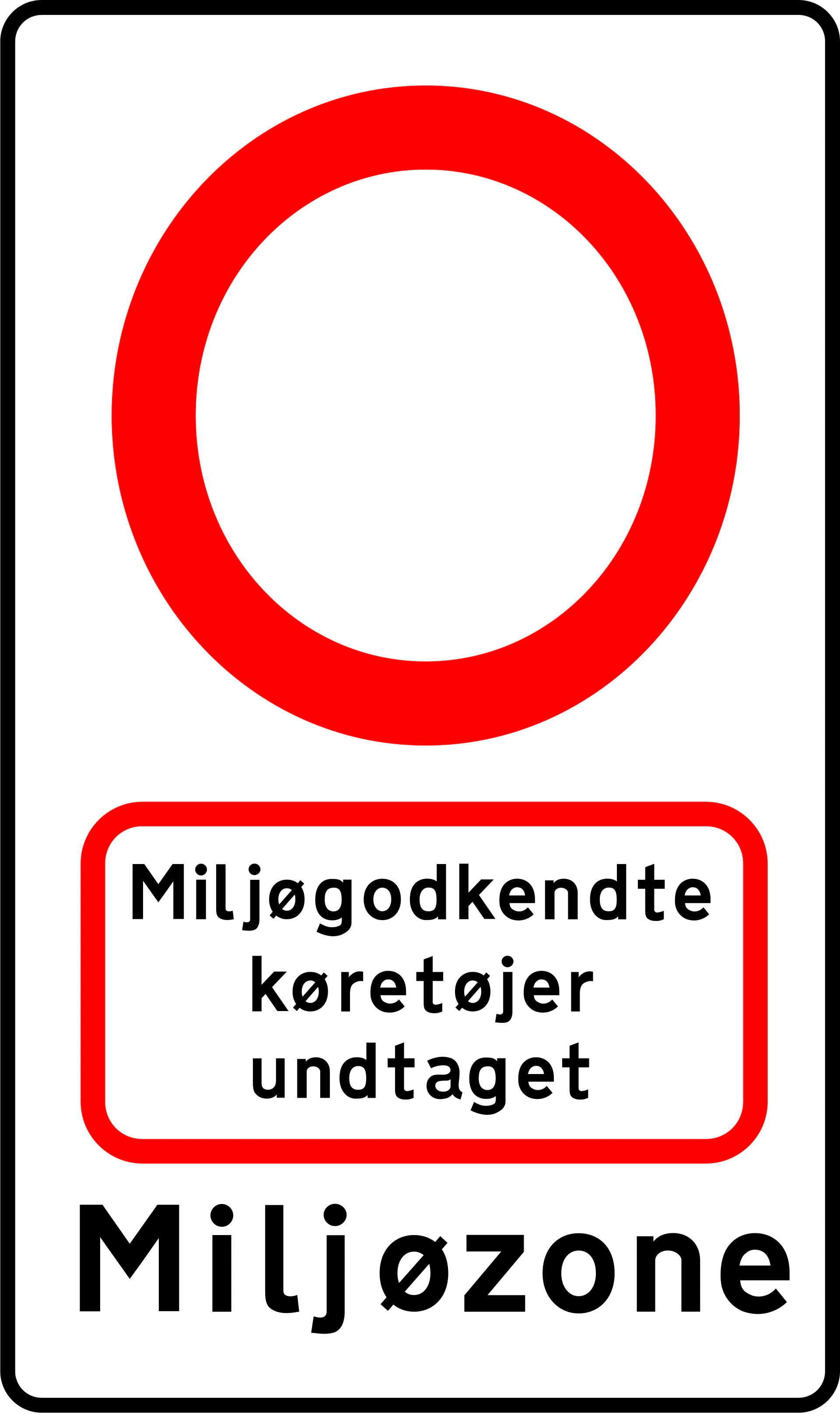 E68.9 - Umweltzone Verkehrsschild