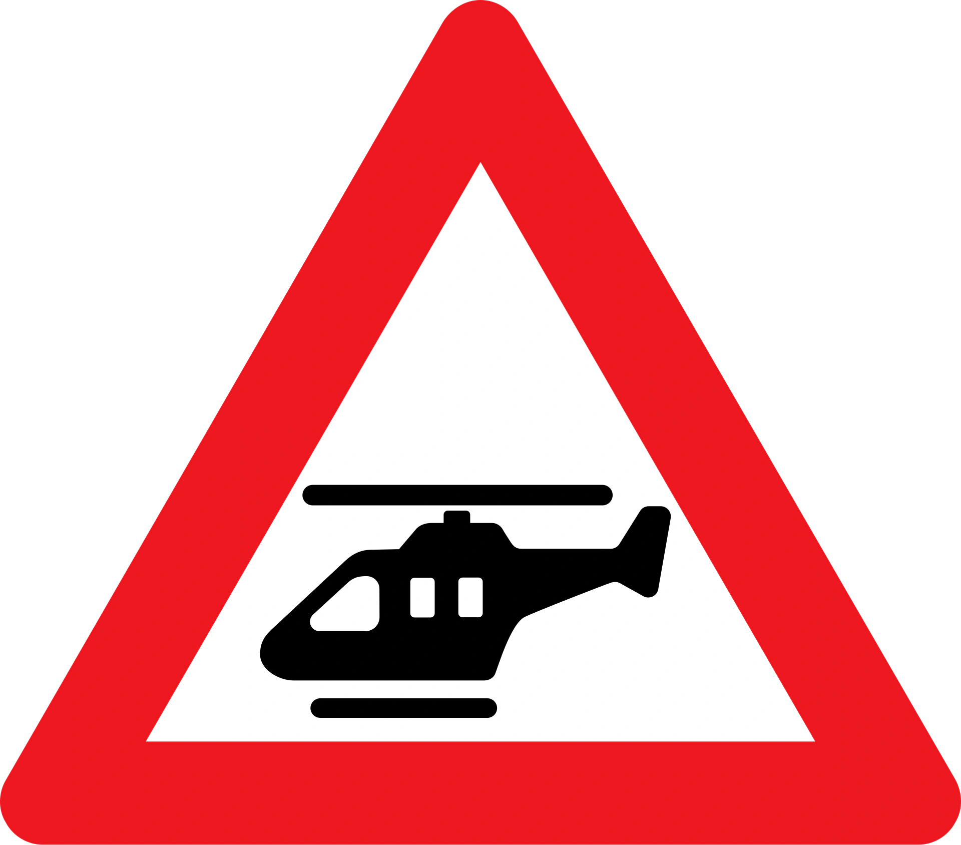 A97 - Niedrige Hubschrauber Verkehrsschild
