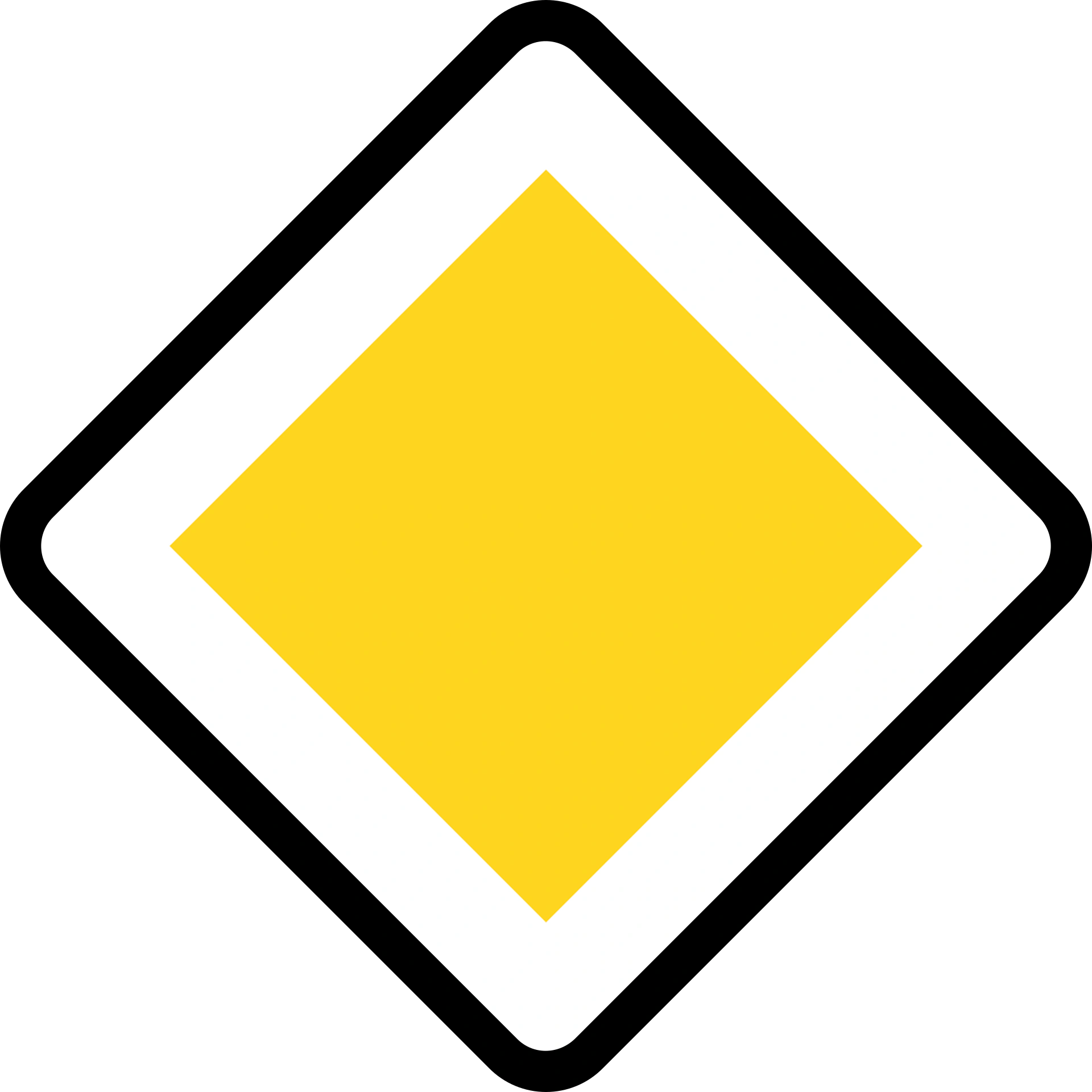 B16 - Vorfahrtsstraße Verkehrsschild