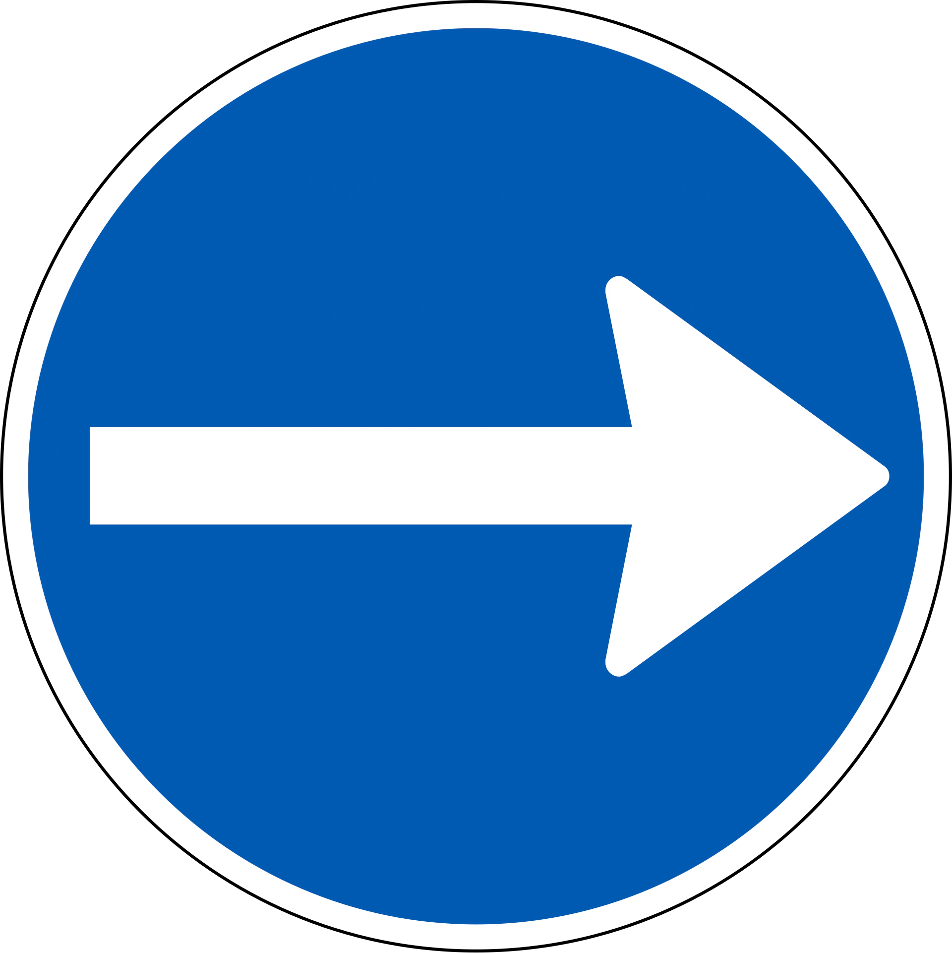 D11.3 - Vorgeschriebene Fahrtrichtung Verkehrsschild