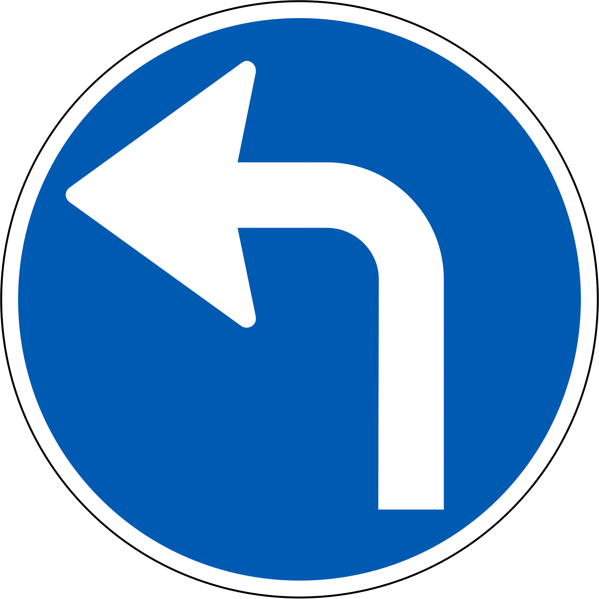 D11.4 - Vorgeschriebene Fahrtrichtung Verkehrsschild