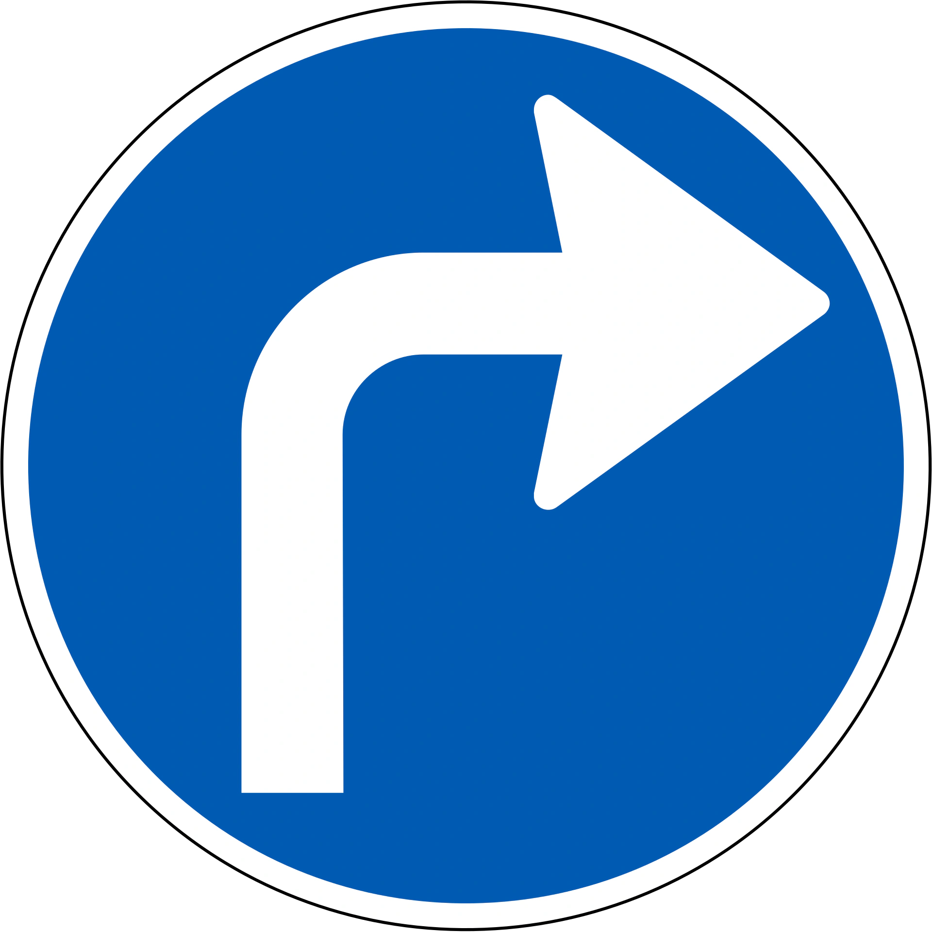 D11.5 - Vorgeschriebene Fahrtrichtung Verkehrsschild