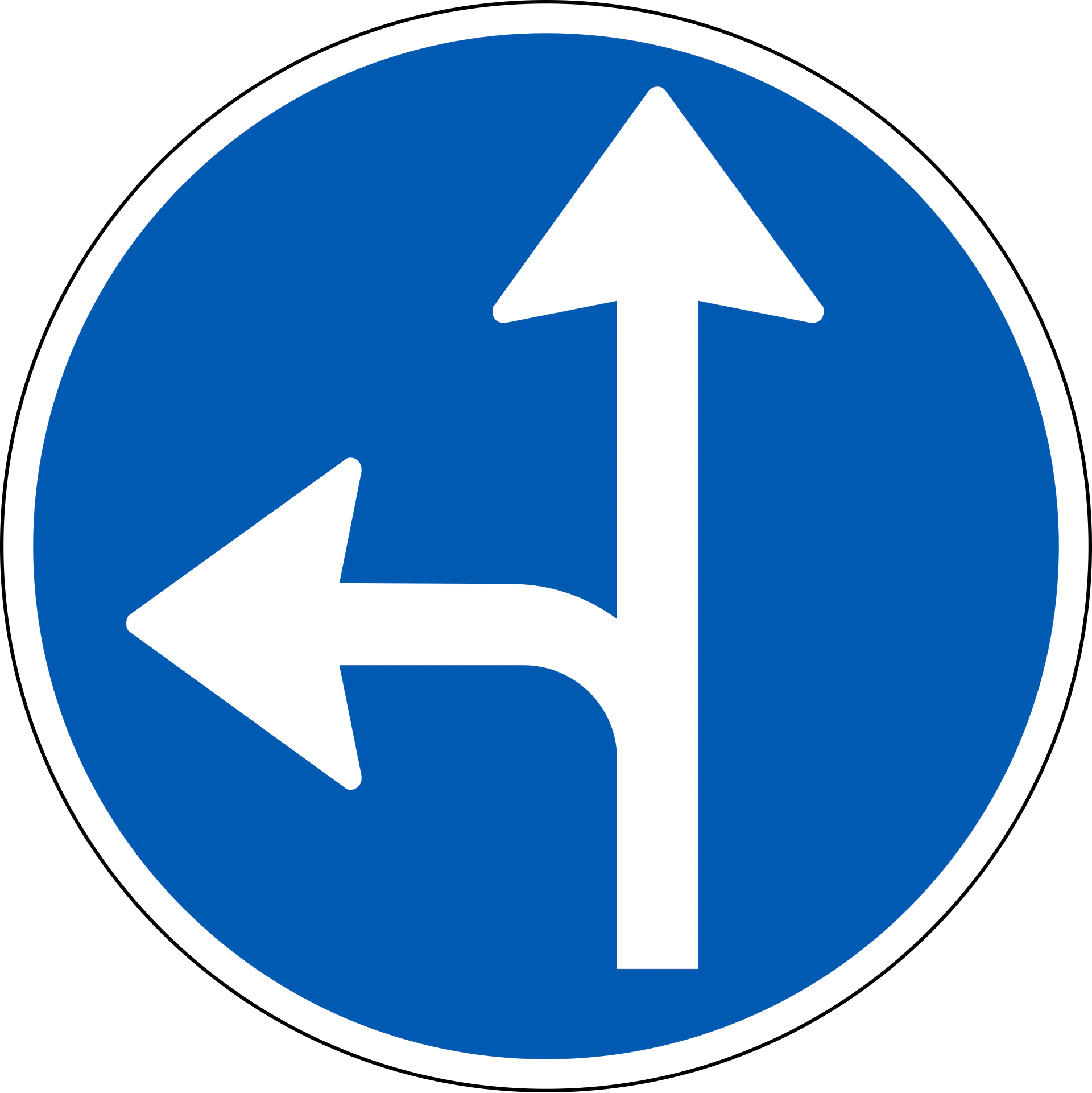 D11.6 - Vorgeschriebene Fahrtrichtung Verkehrsschild