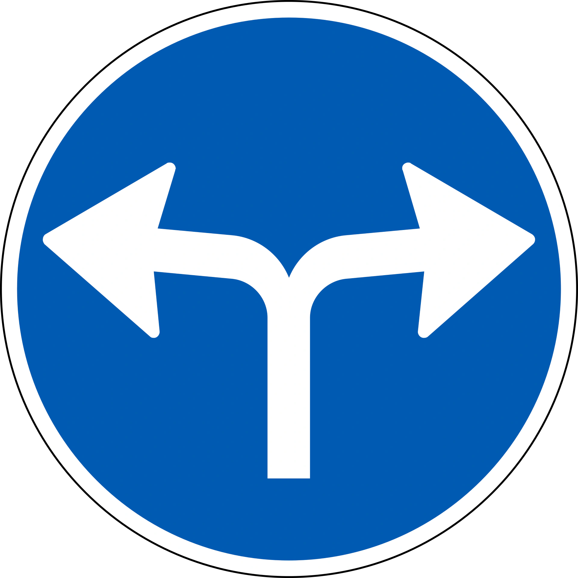 D11.8 - Vorgeschriebene Fahrtrichtung Verkehrsschild