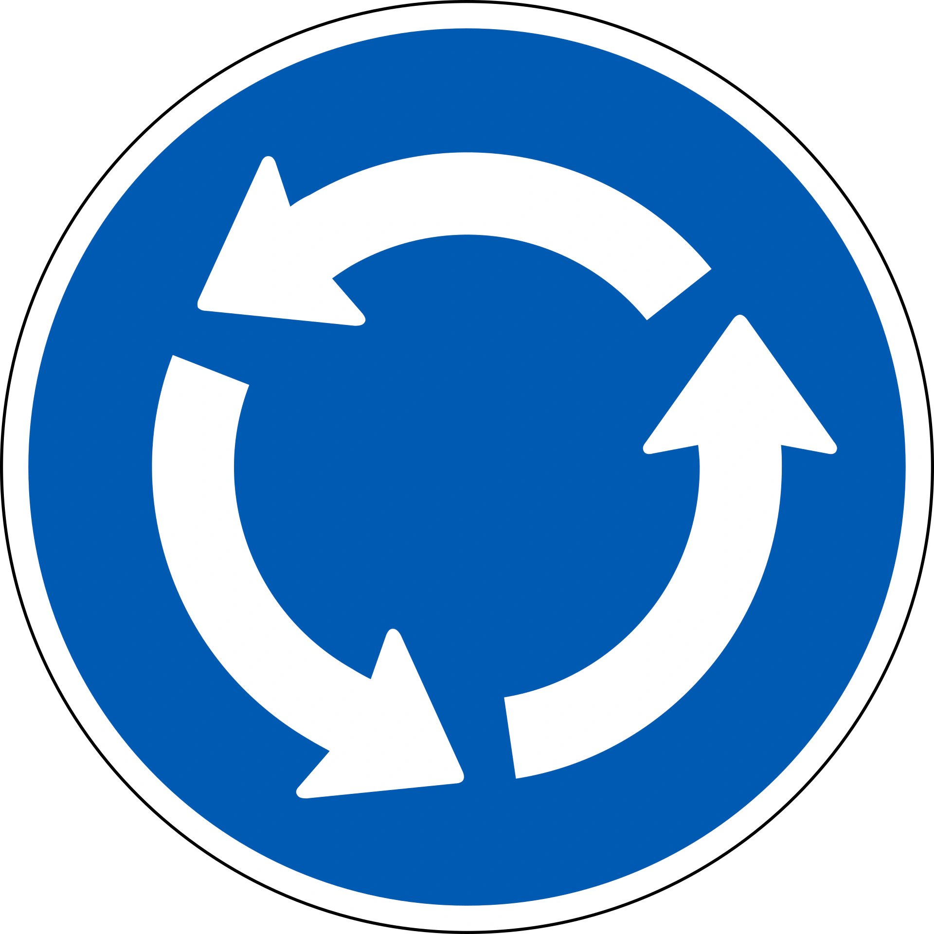 D12 - Vorgeschriebene Fahrtrichtung im Kreisverkehr Verkehrsschild