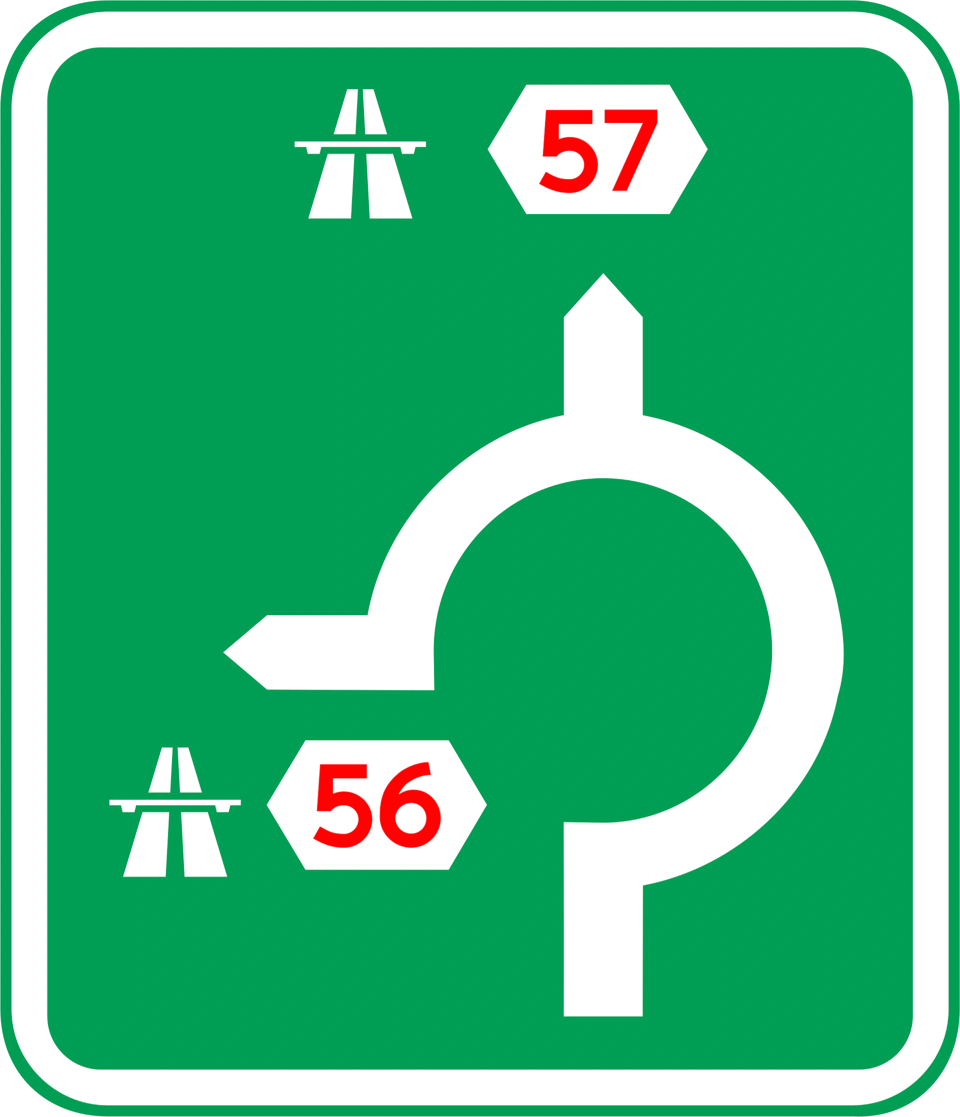 F34.3 - Kartentyp-Verkehrsumleitungsschild Verkehrsschild
