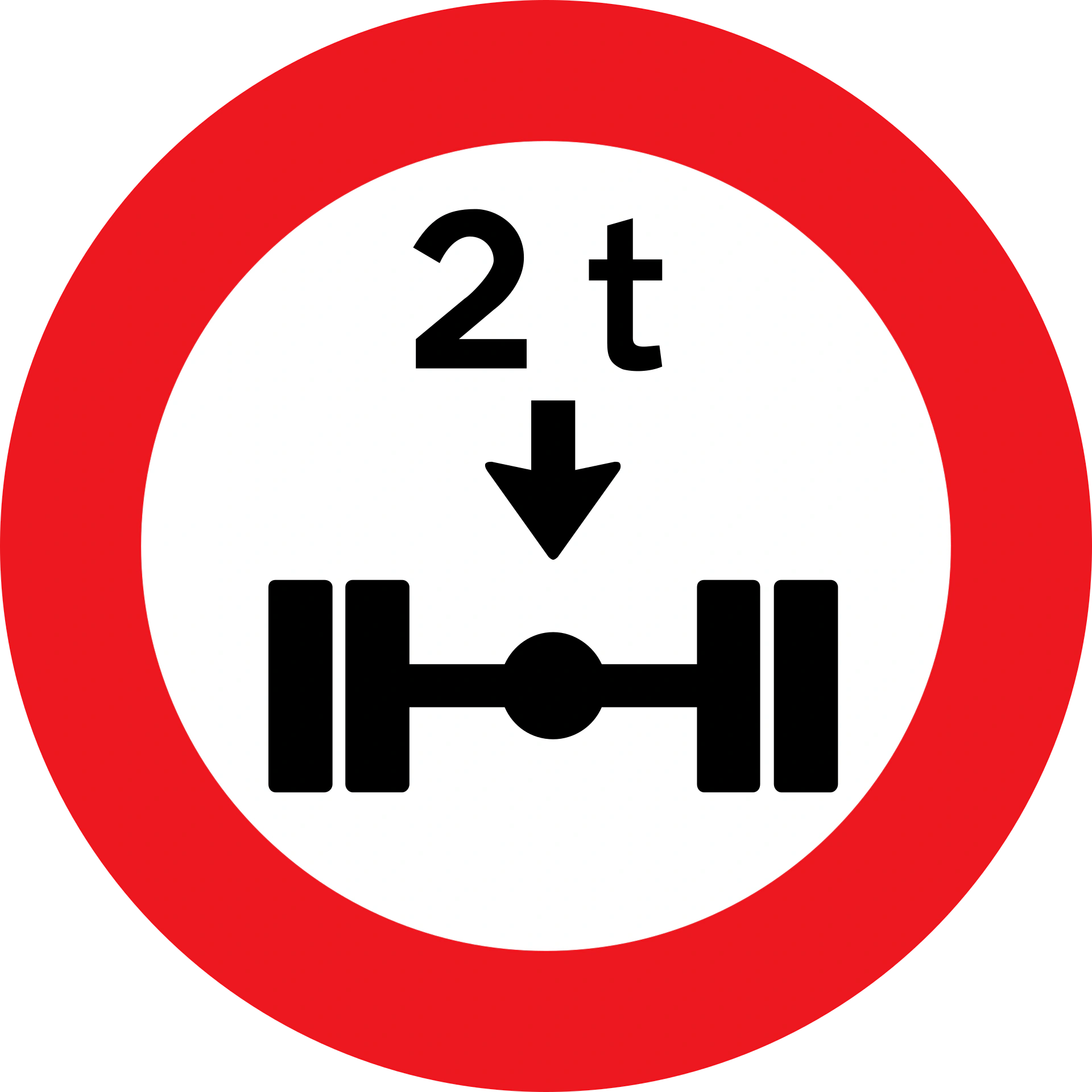 C35 - Zulässige Achslast Verkehrsschild