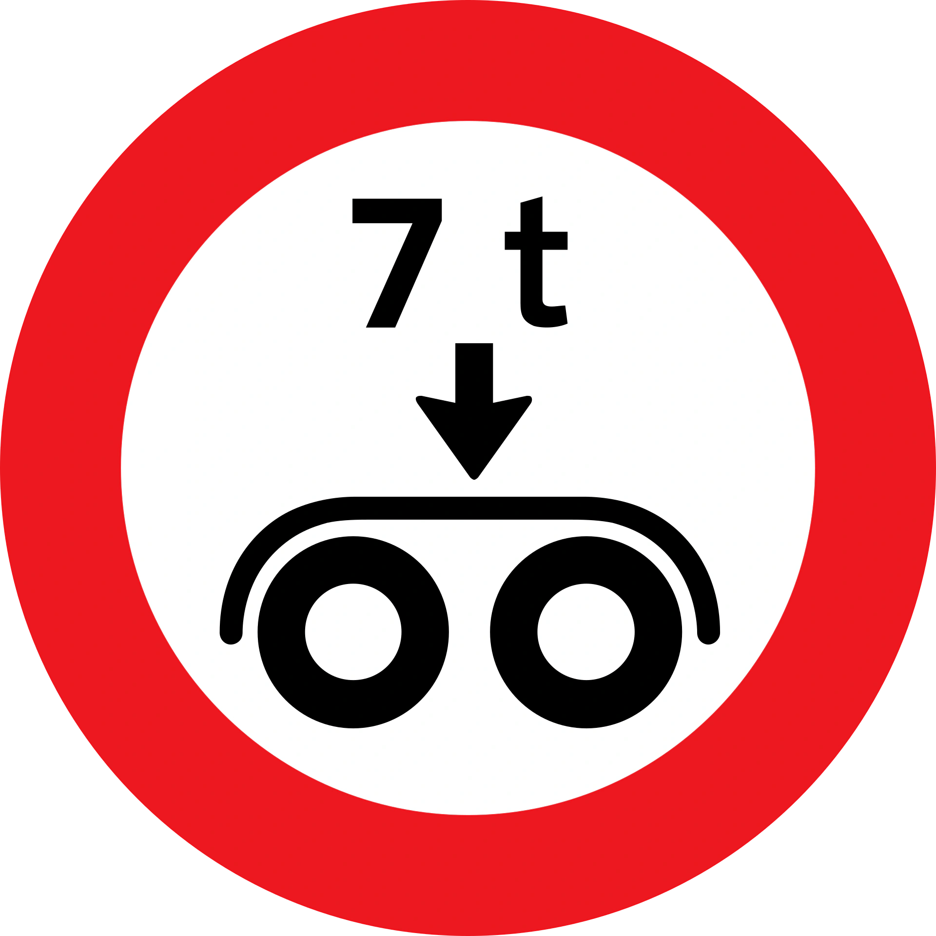 C36 - Max. Achslast Verkehrsschild