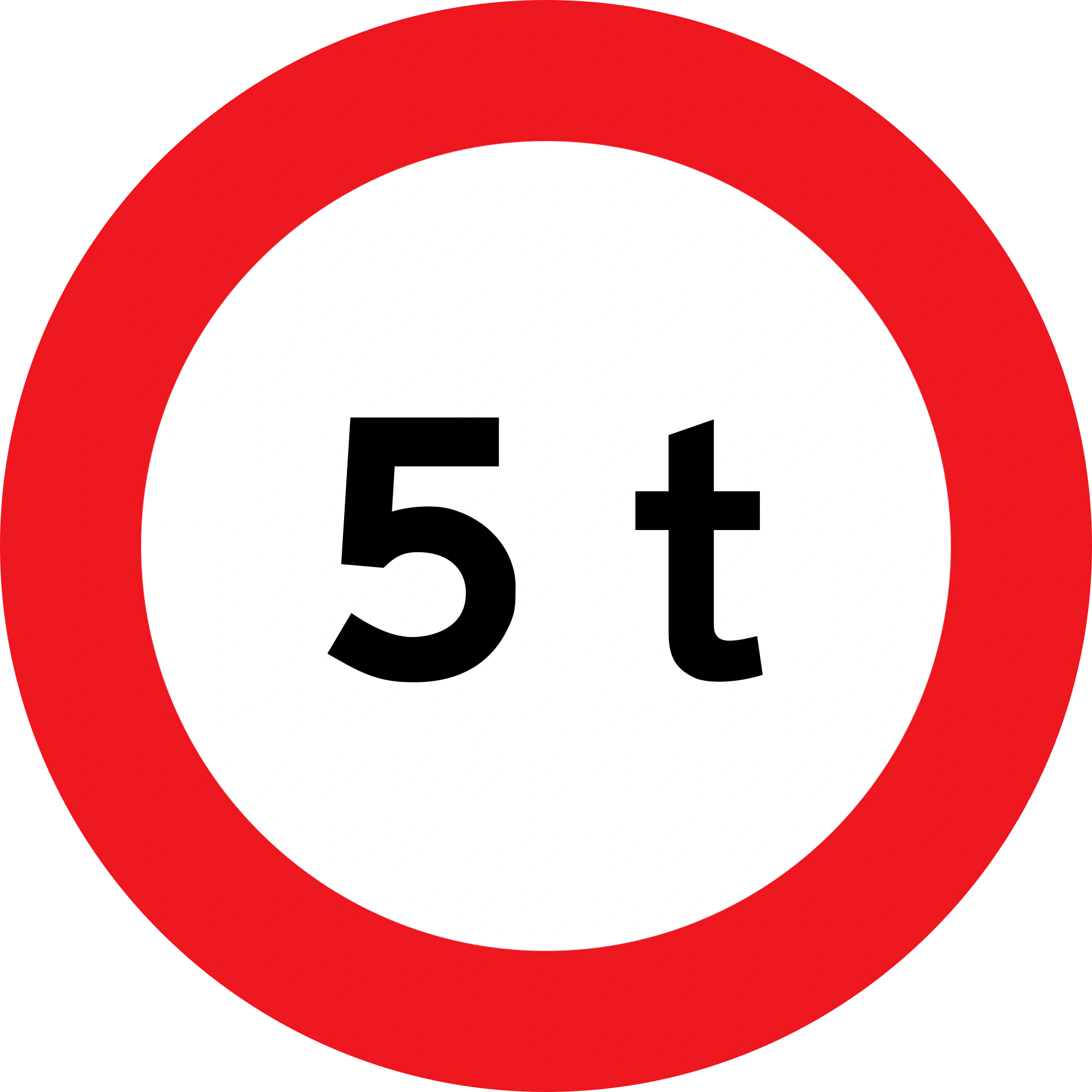 C31 - Maximales Gewicht Verkehrsschild