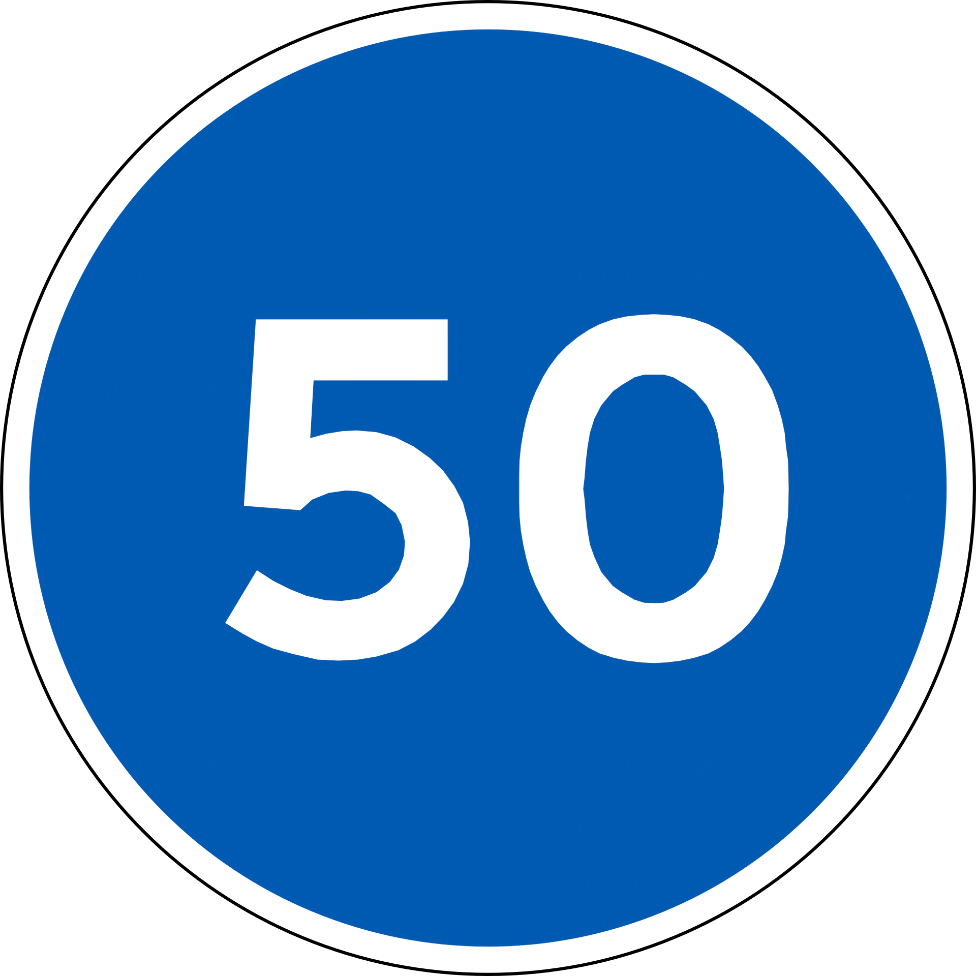 D55 - Mindestgeschwindigkeit Verkehrsschild