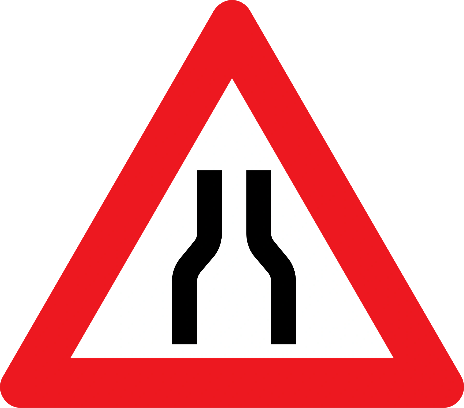 A43.1 - Straßenverengung Verkehrsschild