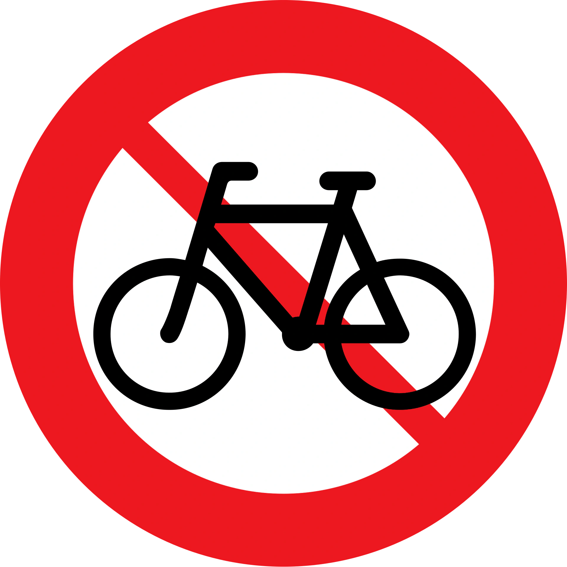 C25.1 - Keine Fahrräder oder Kleinstmofa Verkehrsschild