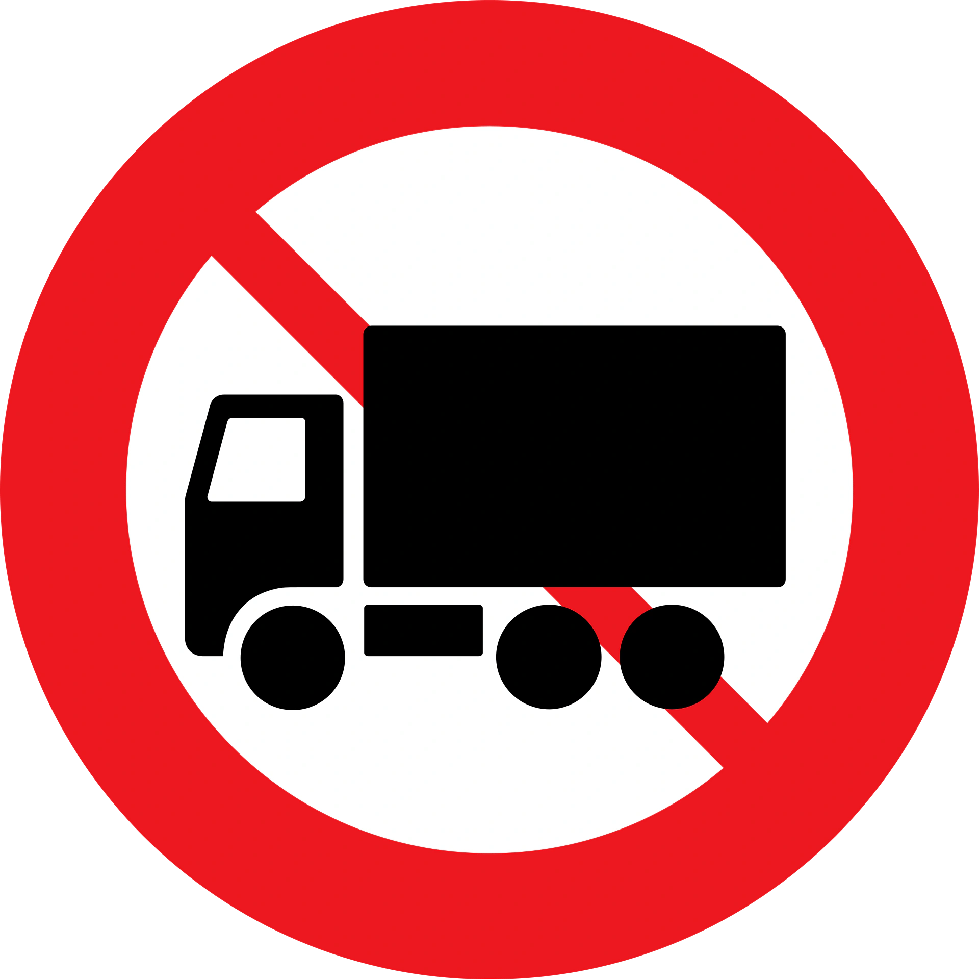 C23.1 - Keine schweren Nutzfahrzeuge Verkehrsschild