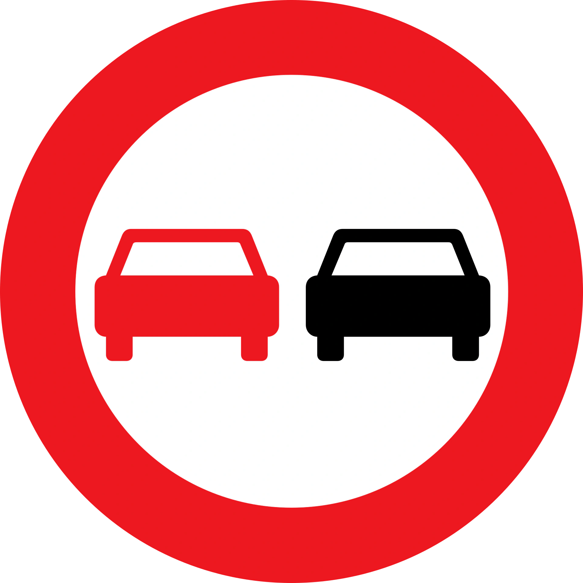 C51 - Überholverbot Verkehrsschild