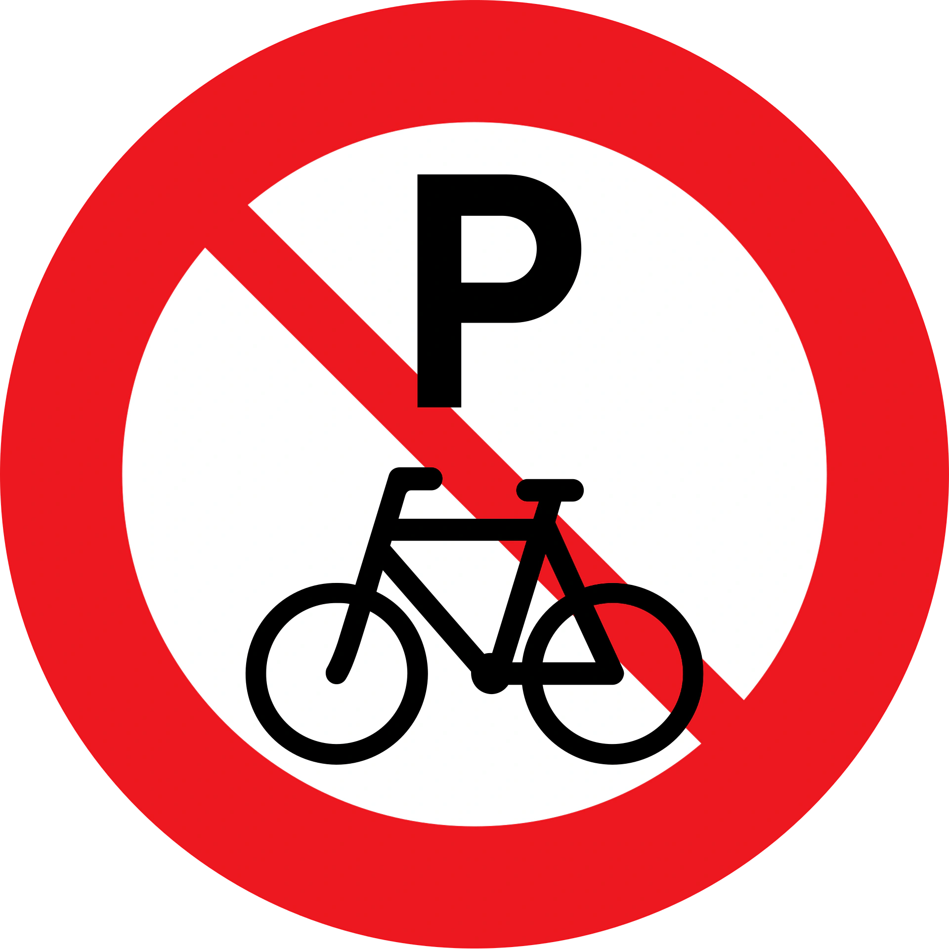 C63 - Kein Parken für Fahrräder Verkehrsschild