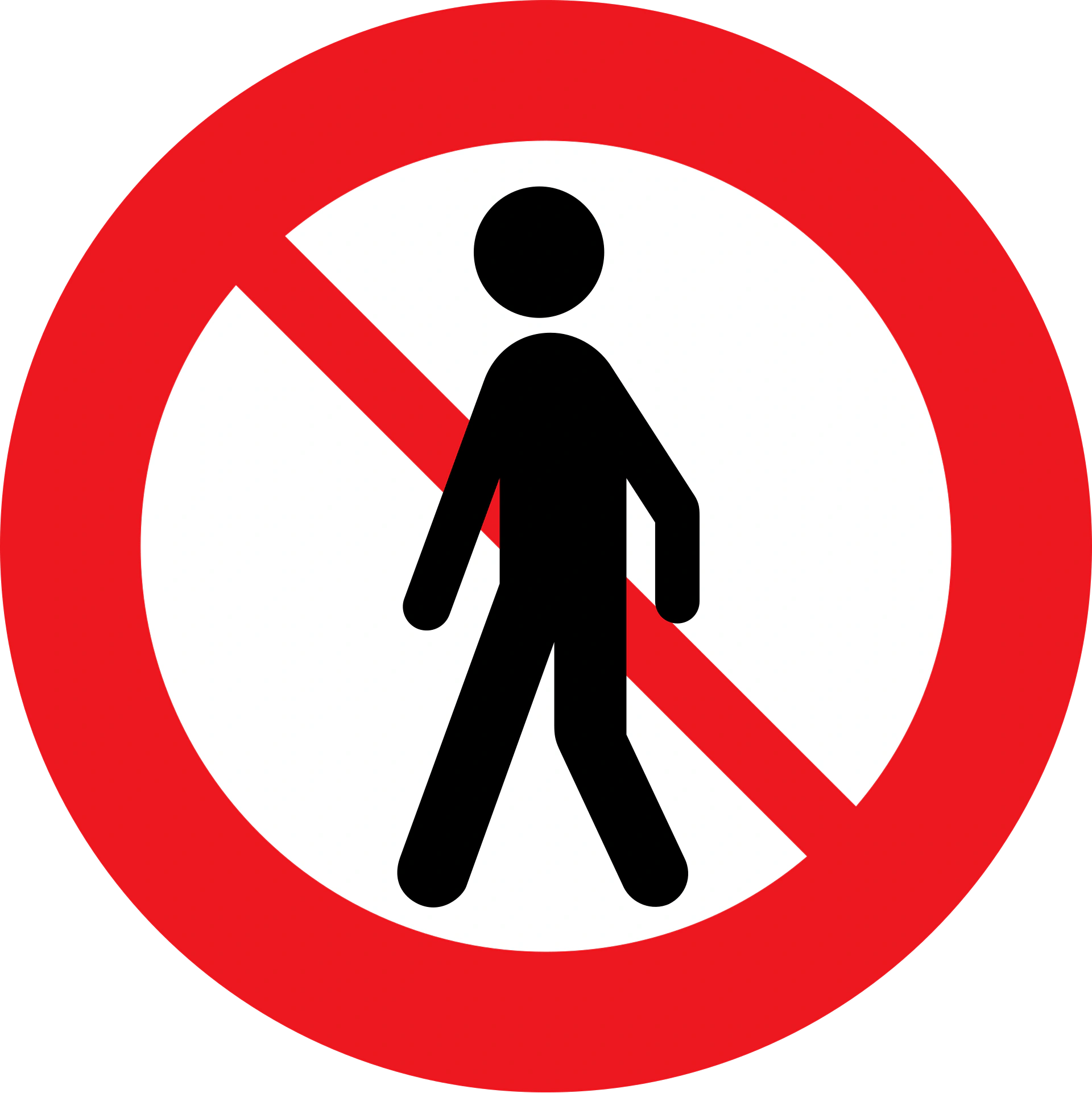C26.2 - Keine Fußgänger Verkehrsschild