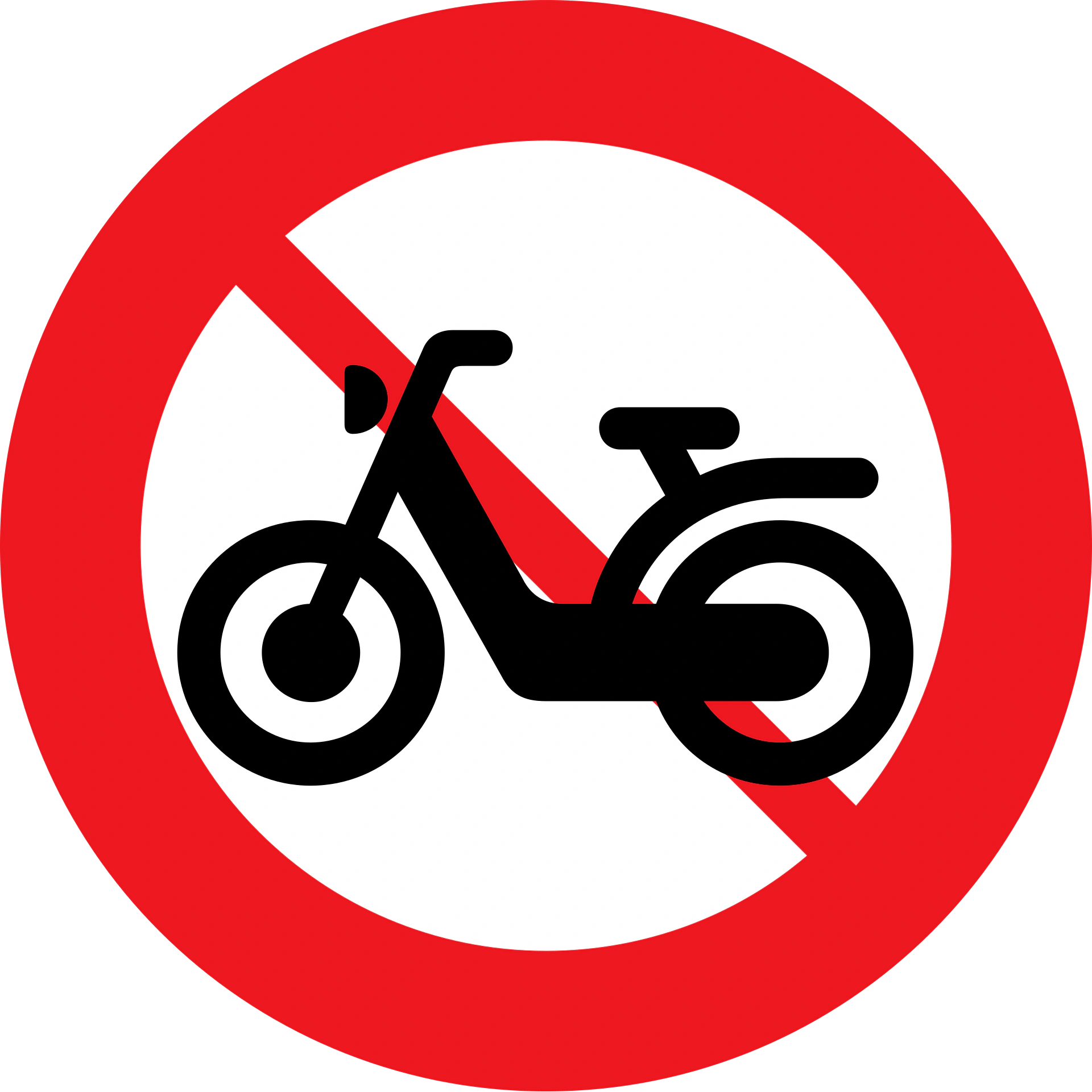 C25.2 - Keine Kleinkrafträder Verkehrsschild