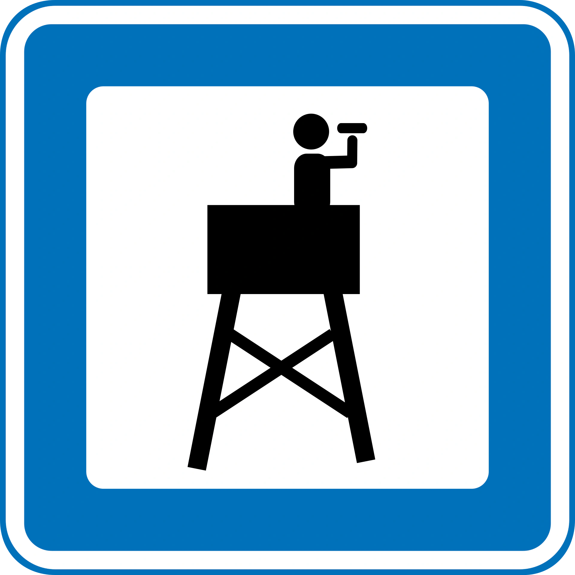 M38 - Aussichtsturm Verkehrsschild