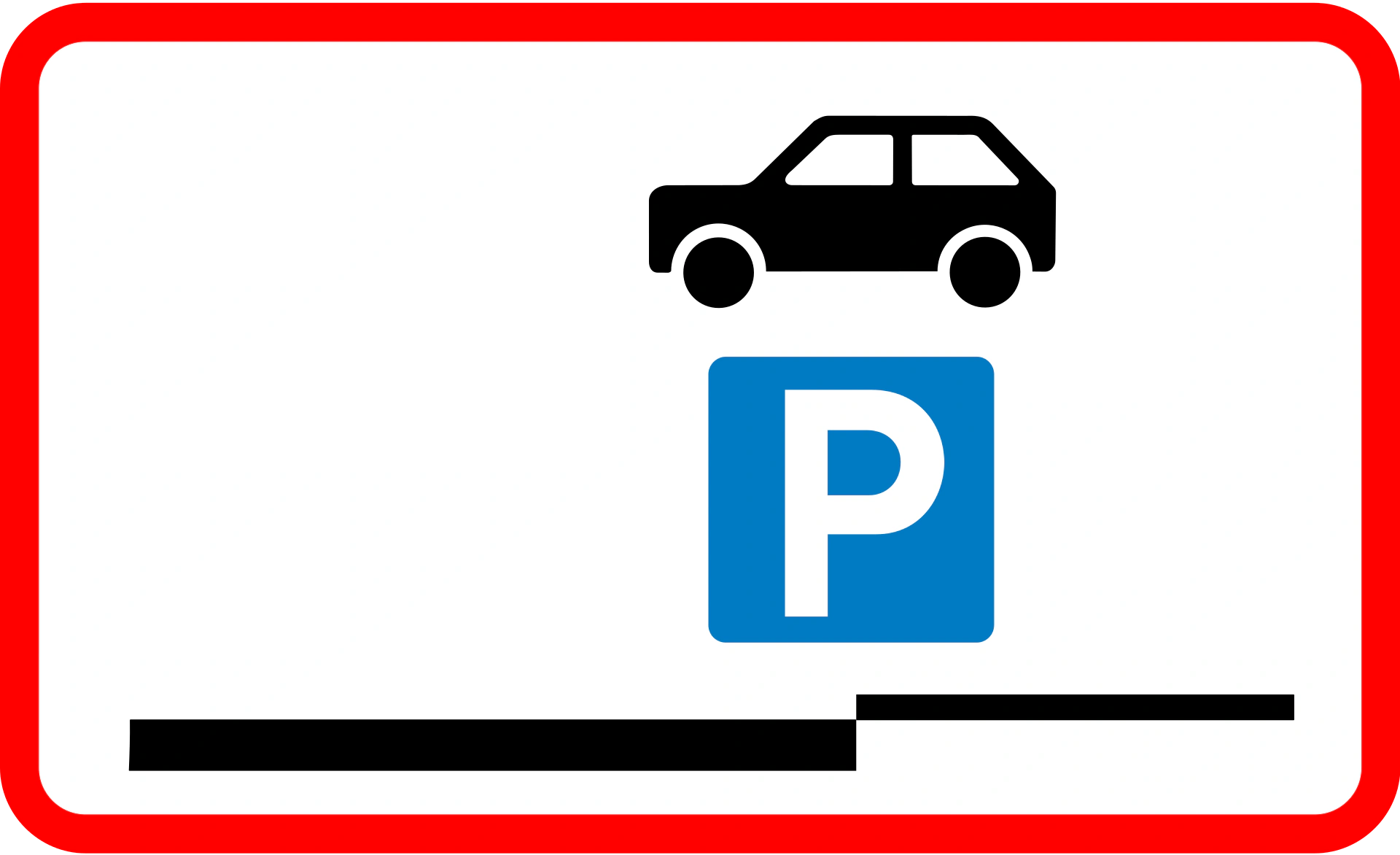UC60.8 - Teilweises Parken auf dem Gehweg erlaubt Verkehrsschild