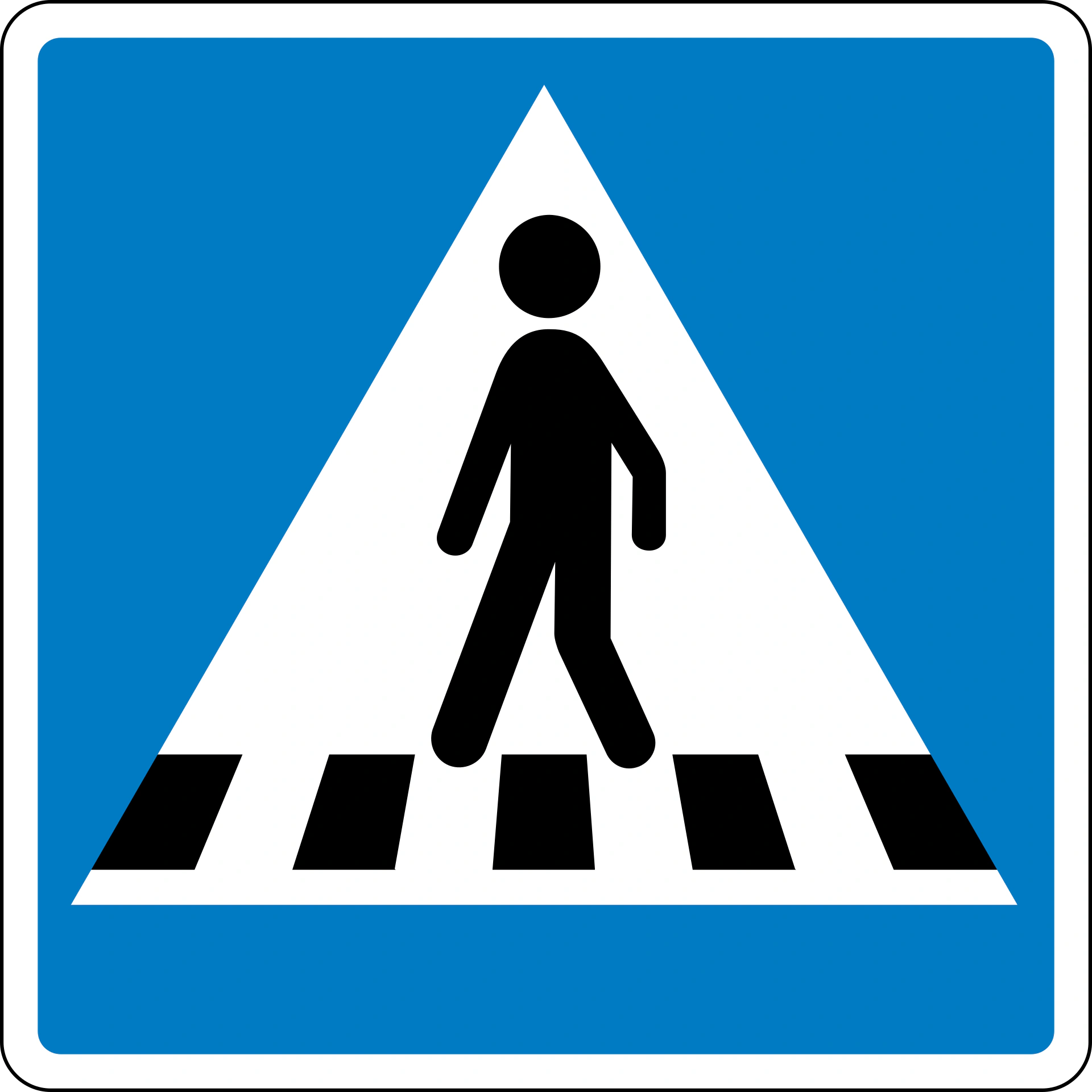 E17 - Fußgängerüberweg. (Variante: ) Verkehrsschild