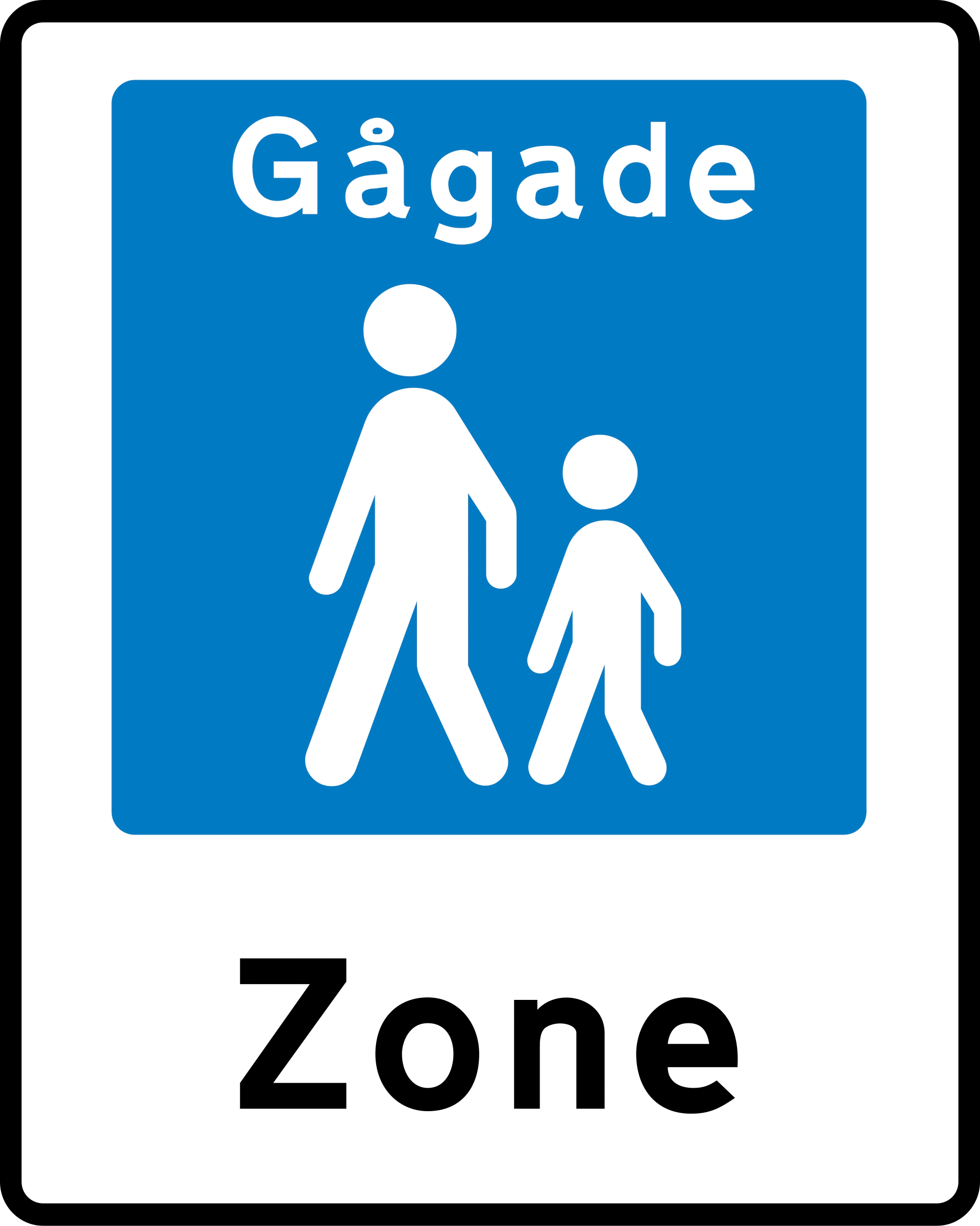 E49 - Fußgängerzone Verkehrsschild