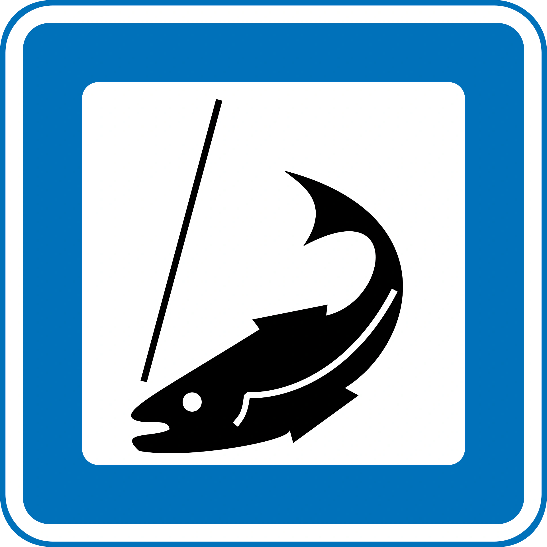 M37 - Forellen- und Salmonidenfischerei Verkehrsschild