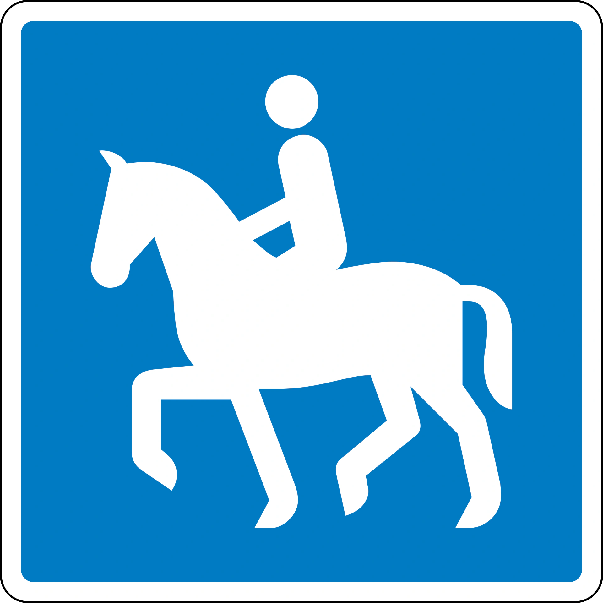 E21.3 - Empfohlene Route für Reiter Verkehrsschild