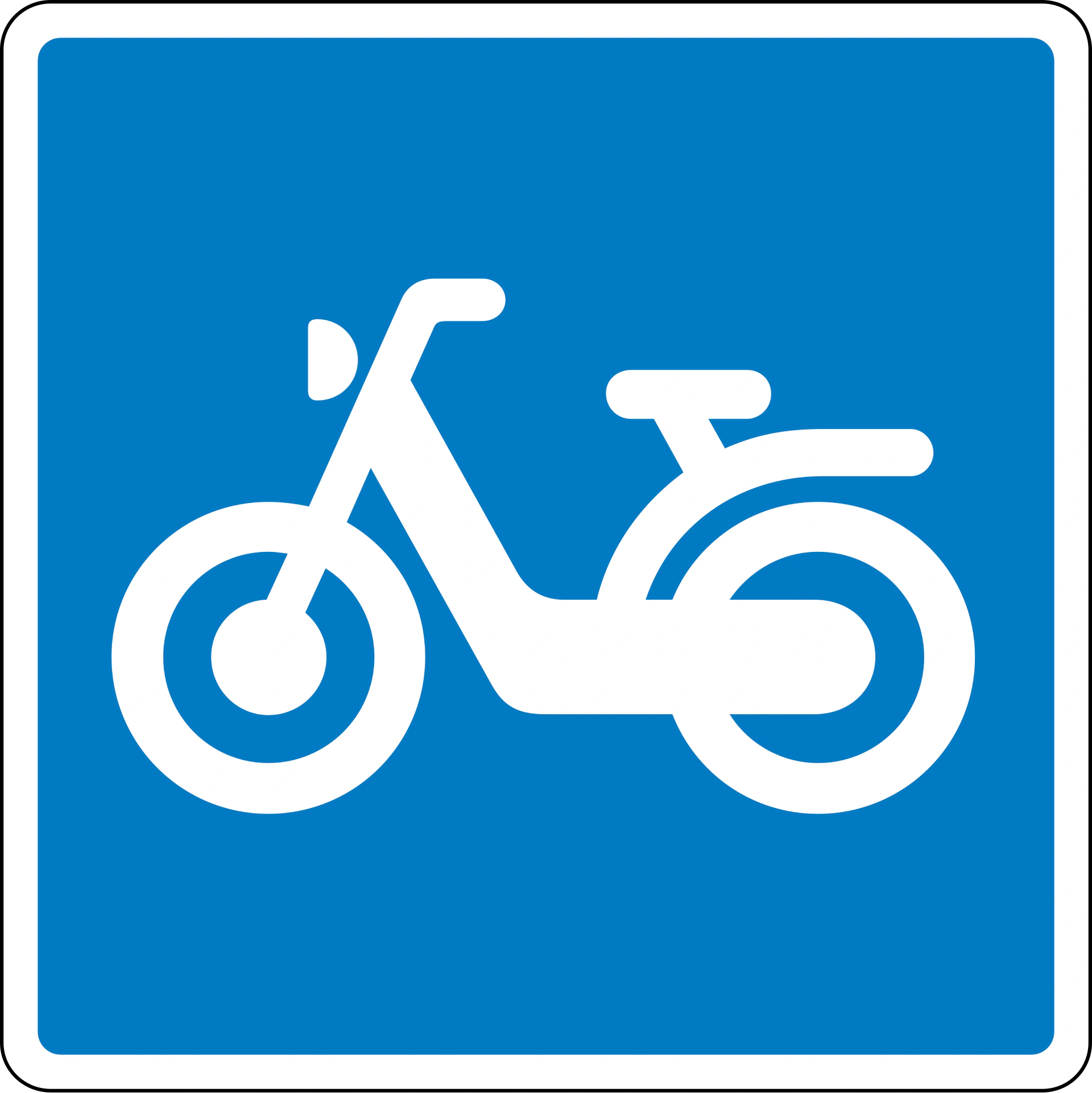 E21.4 - Empfohlene Route für Mopeds Verkehrsschild