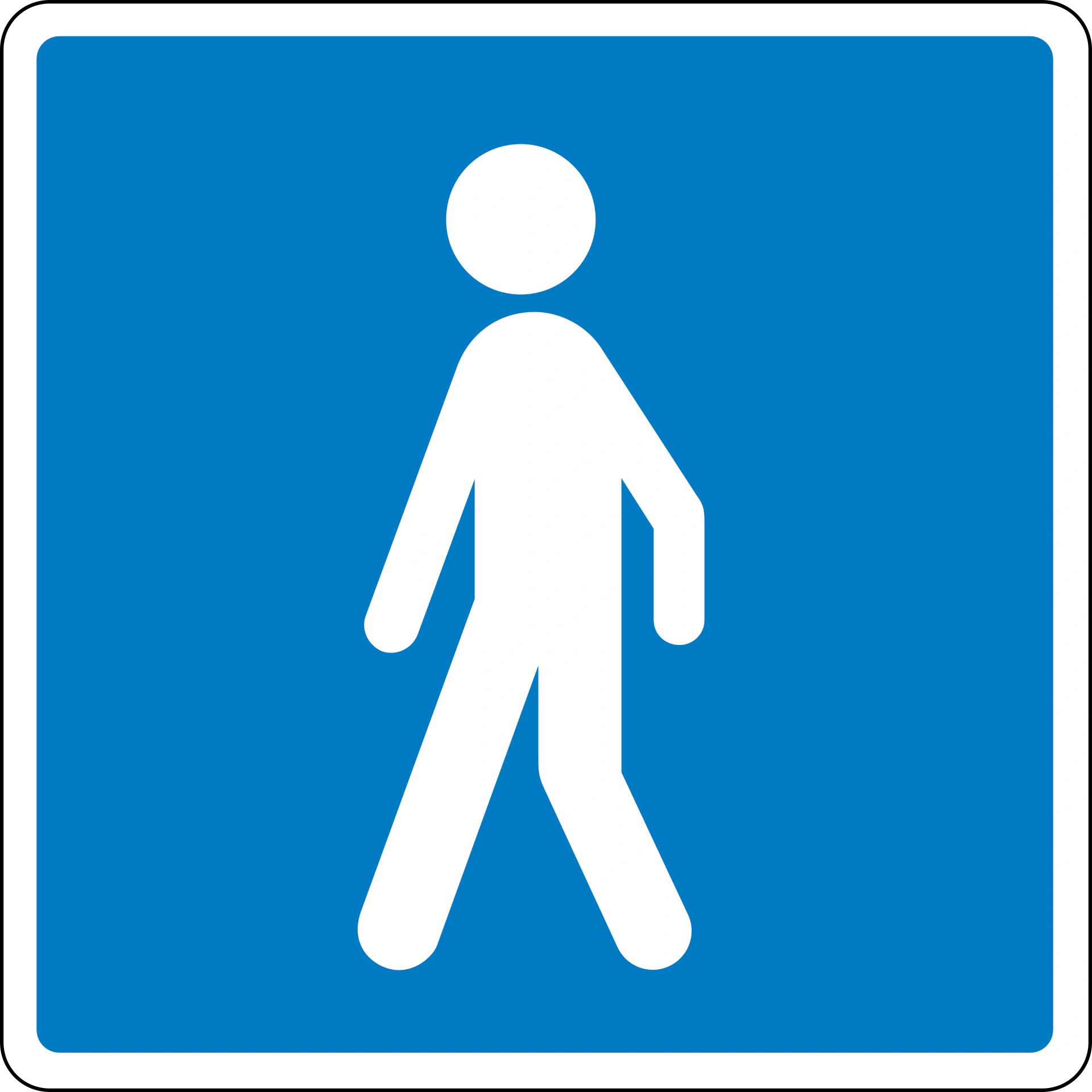 E21.2 - Empfohlene Route für Fußgänger Verkehrsschild